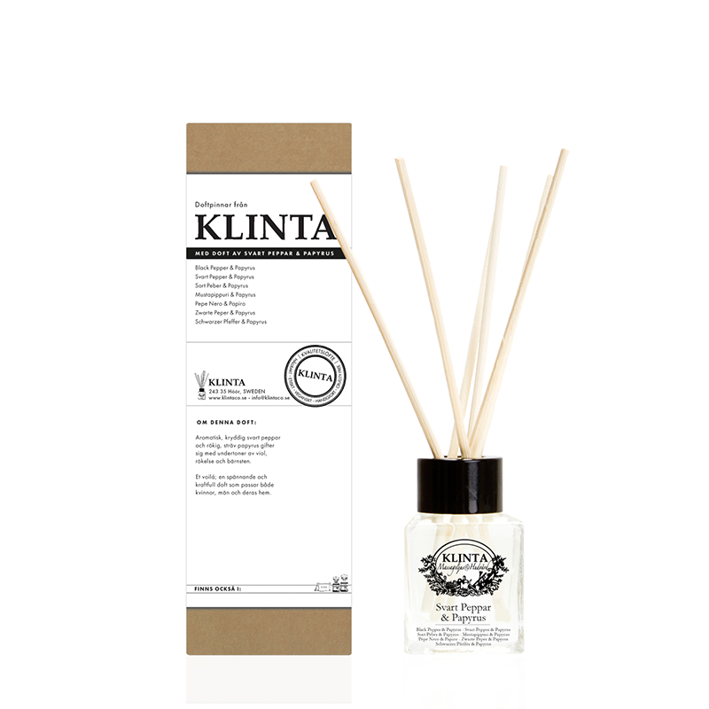 Klinta Doftpinnar Svartpeppar & Papyrus 50 ml