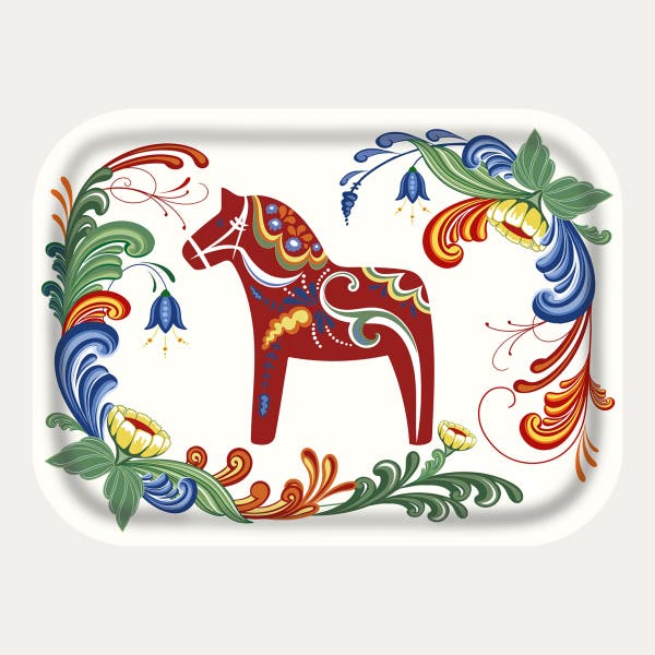 Bricka Dalom Dalahäst 27x20 cm