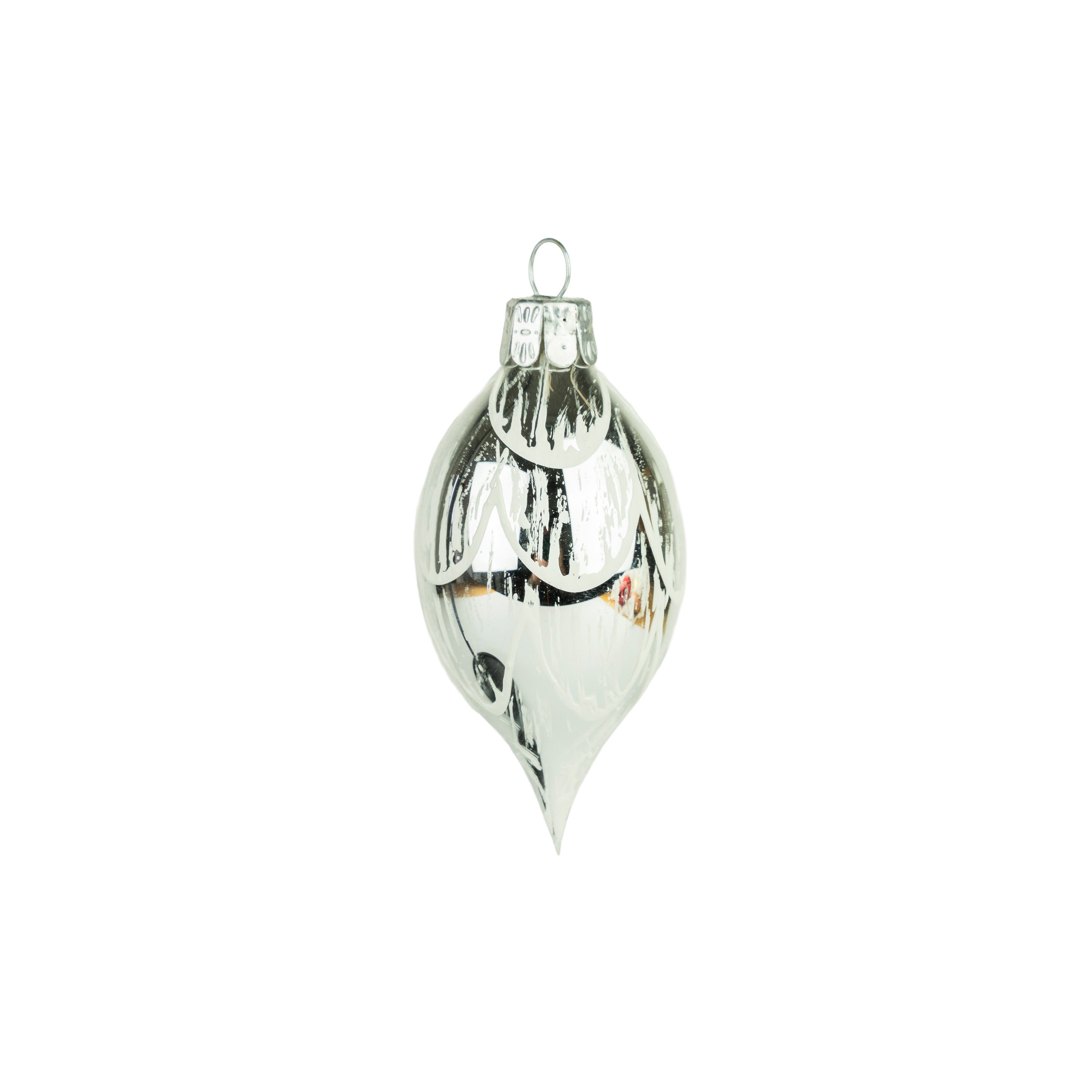 Christmas Ornament Drop Silver