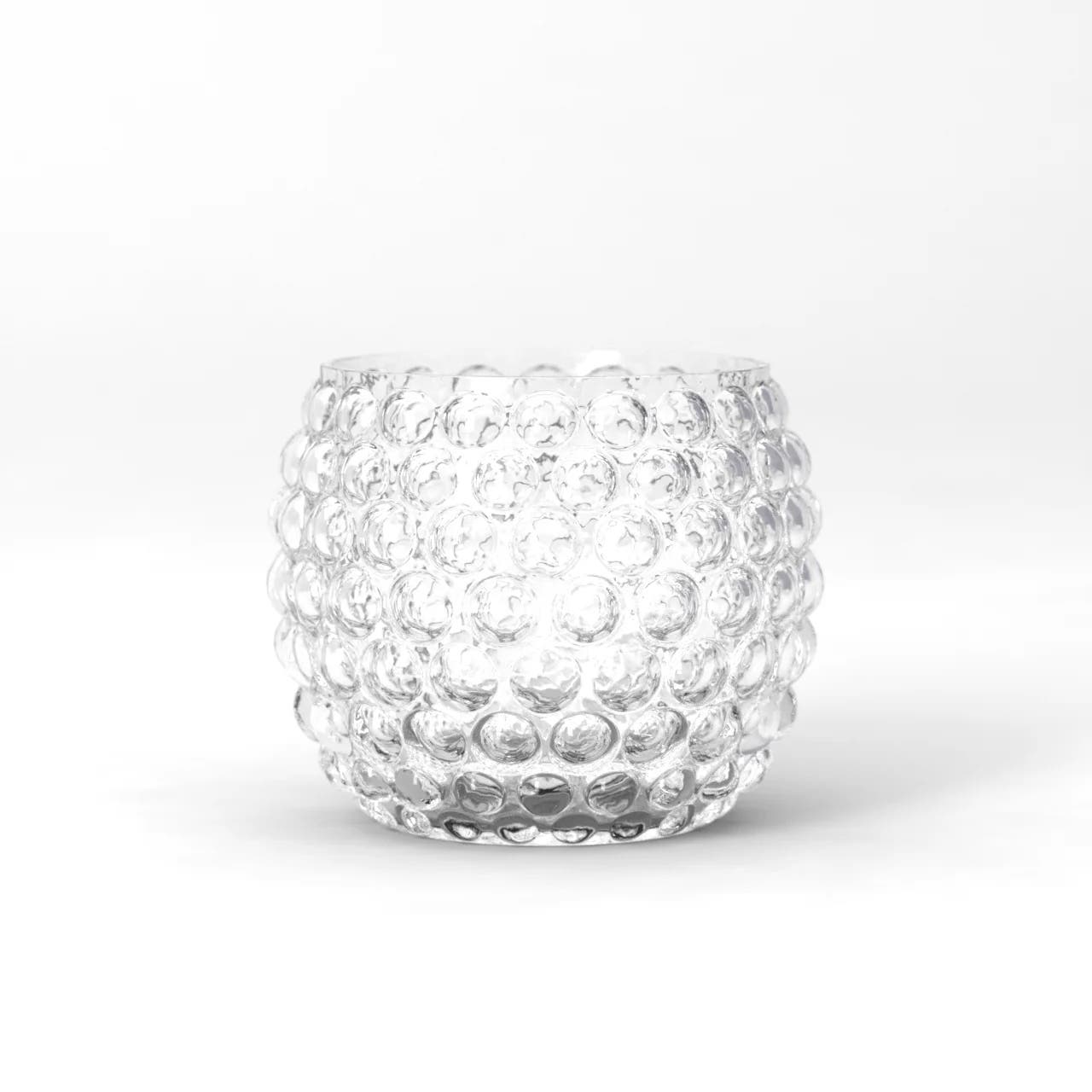 Bubbles Tealight Holder Clear