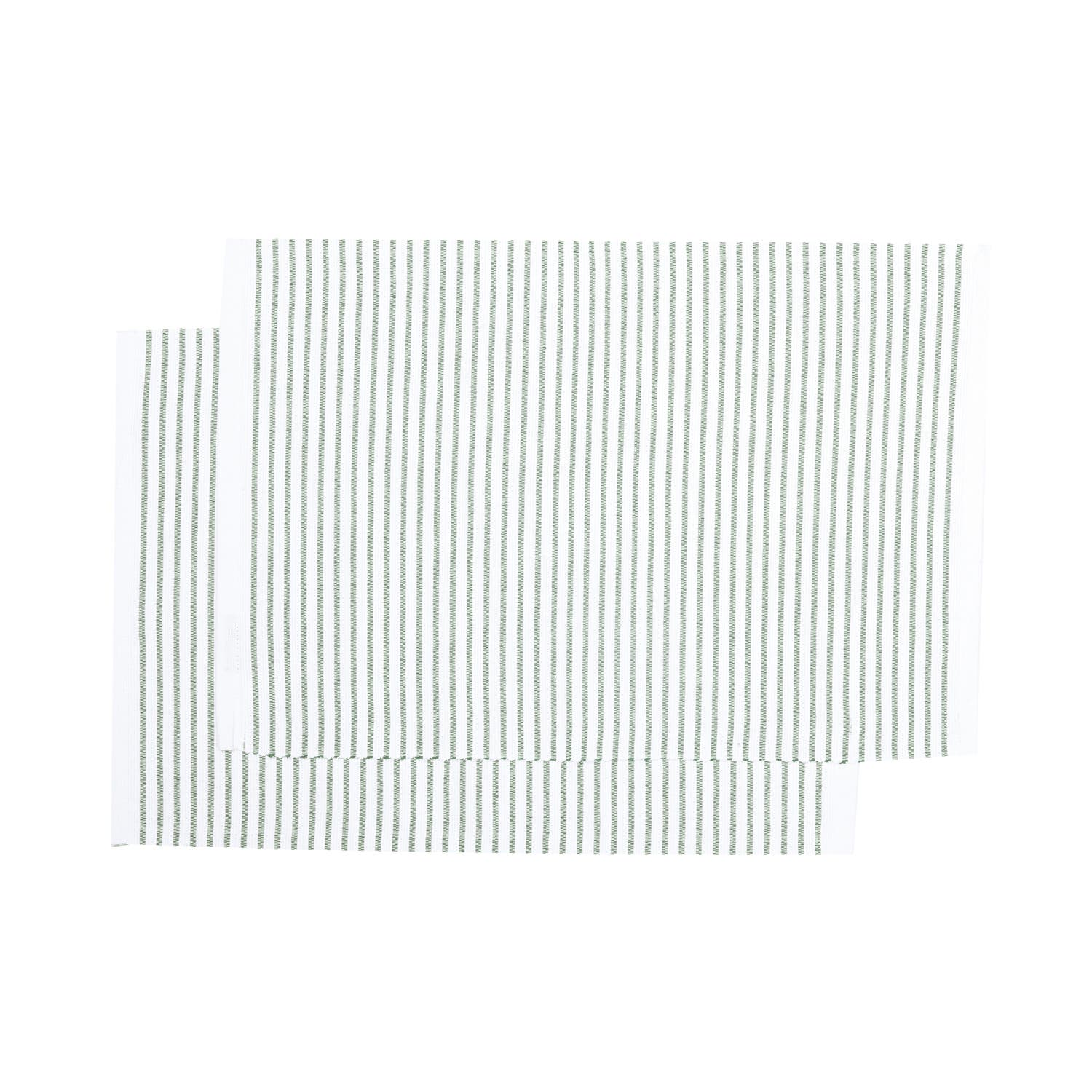 Tyra Green White Placemats 33x45 cm 2-Pack