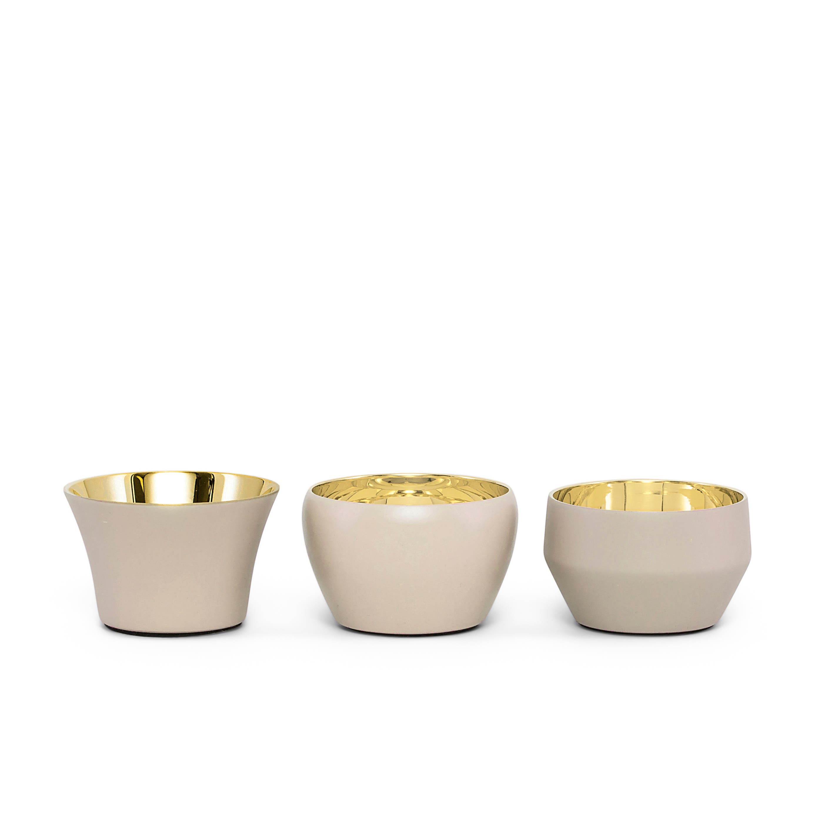 Skultuna Candle Holder Kin 3-Pack Beige