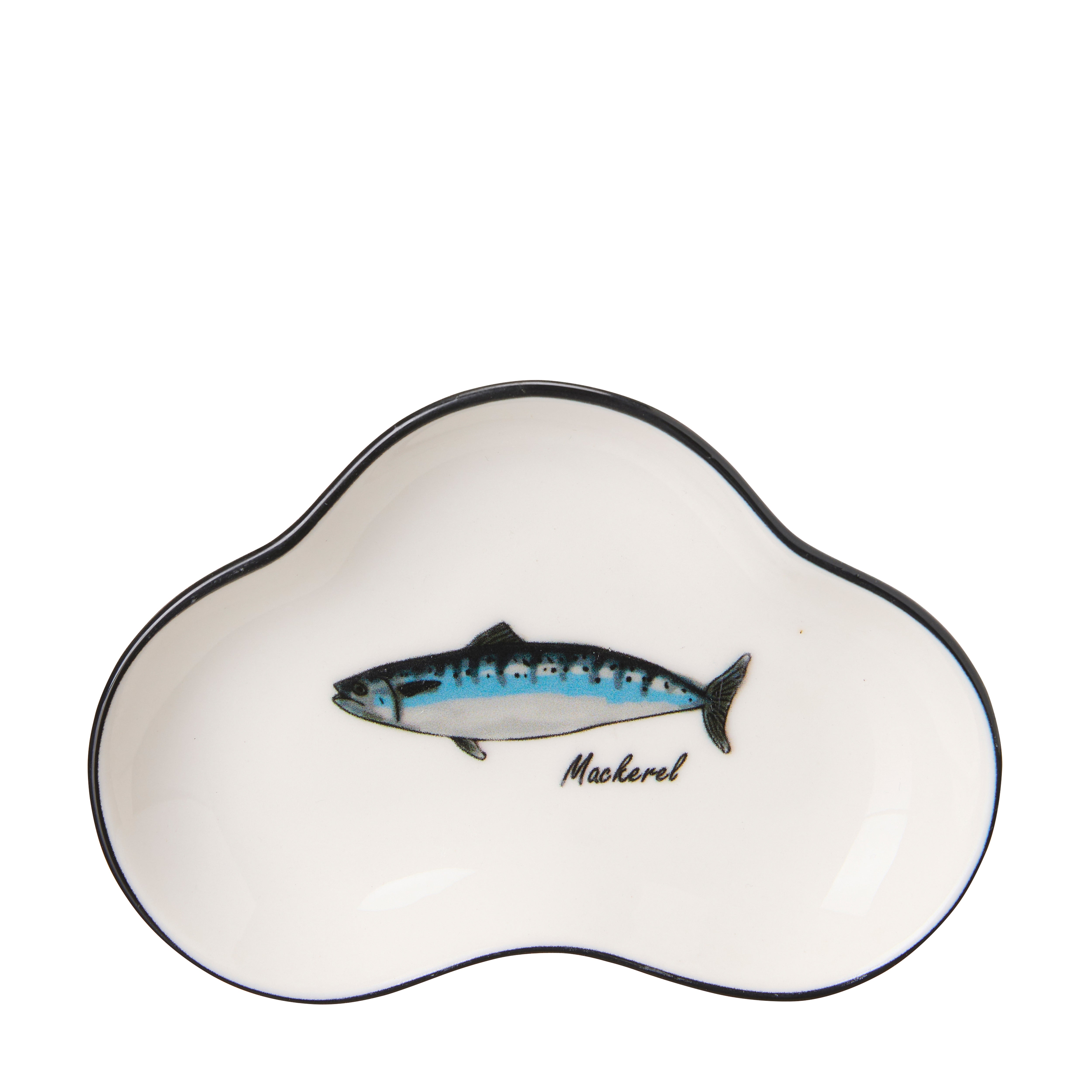 Small Porcelain Dish Mackerel