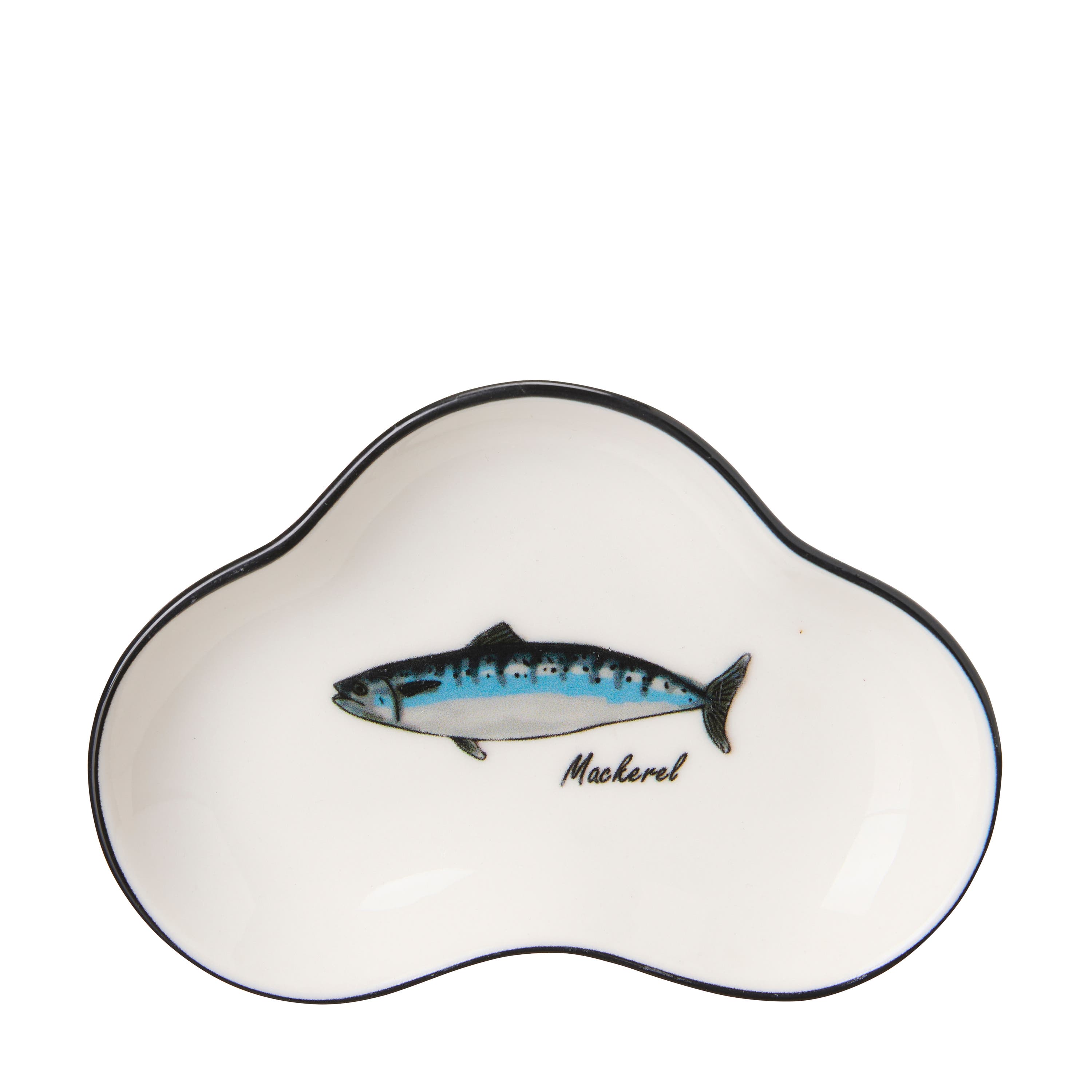 Small Porcelain Dish Mackerel