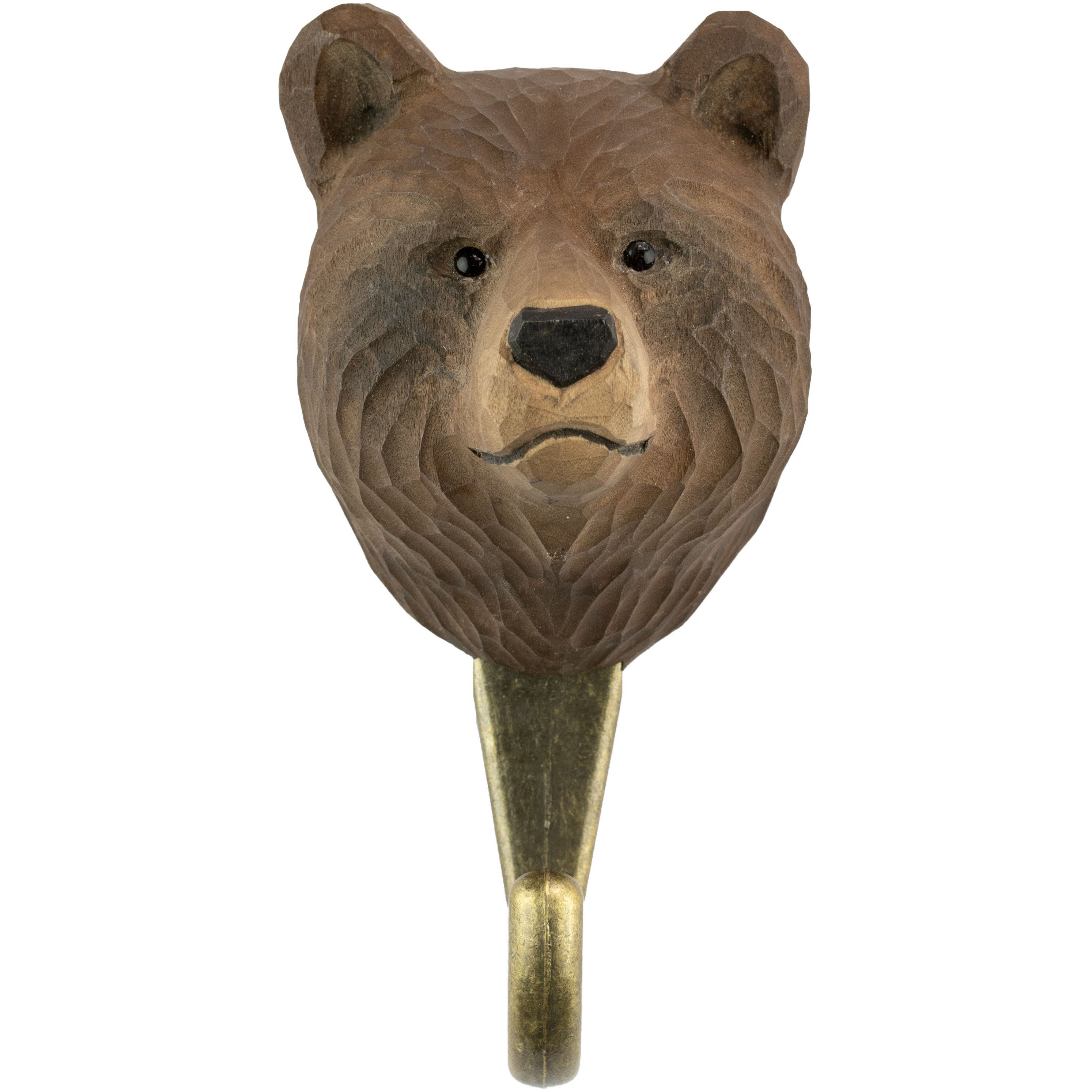 Hand Carved Hook Bear