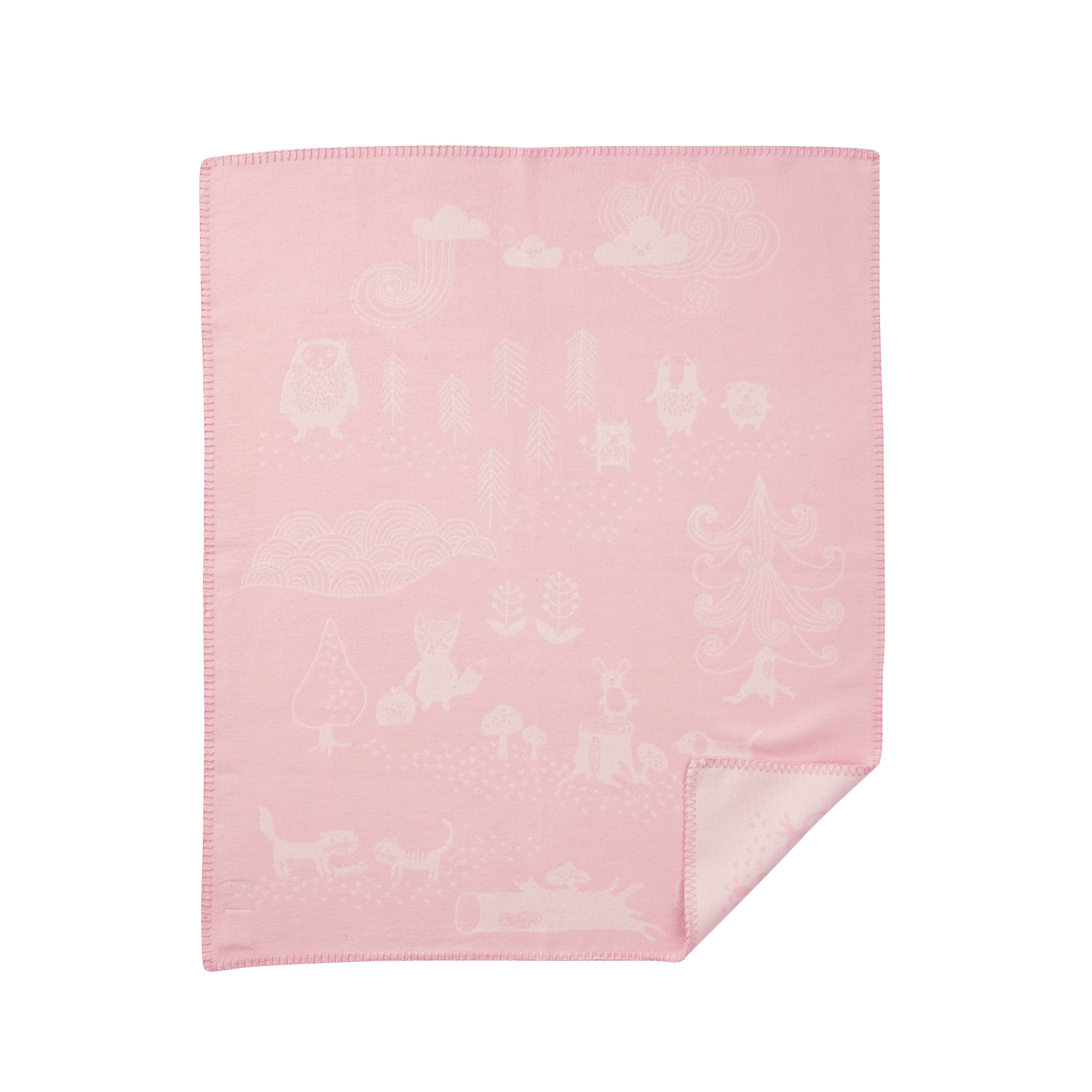Klippan Little Bear Organic Baby Blanket Pink