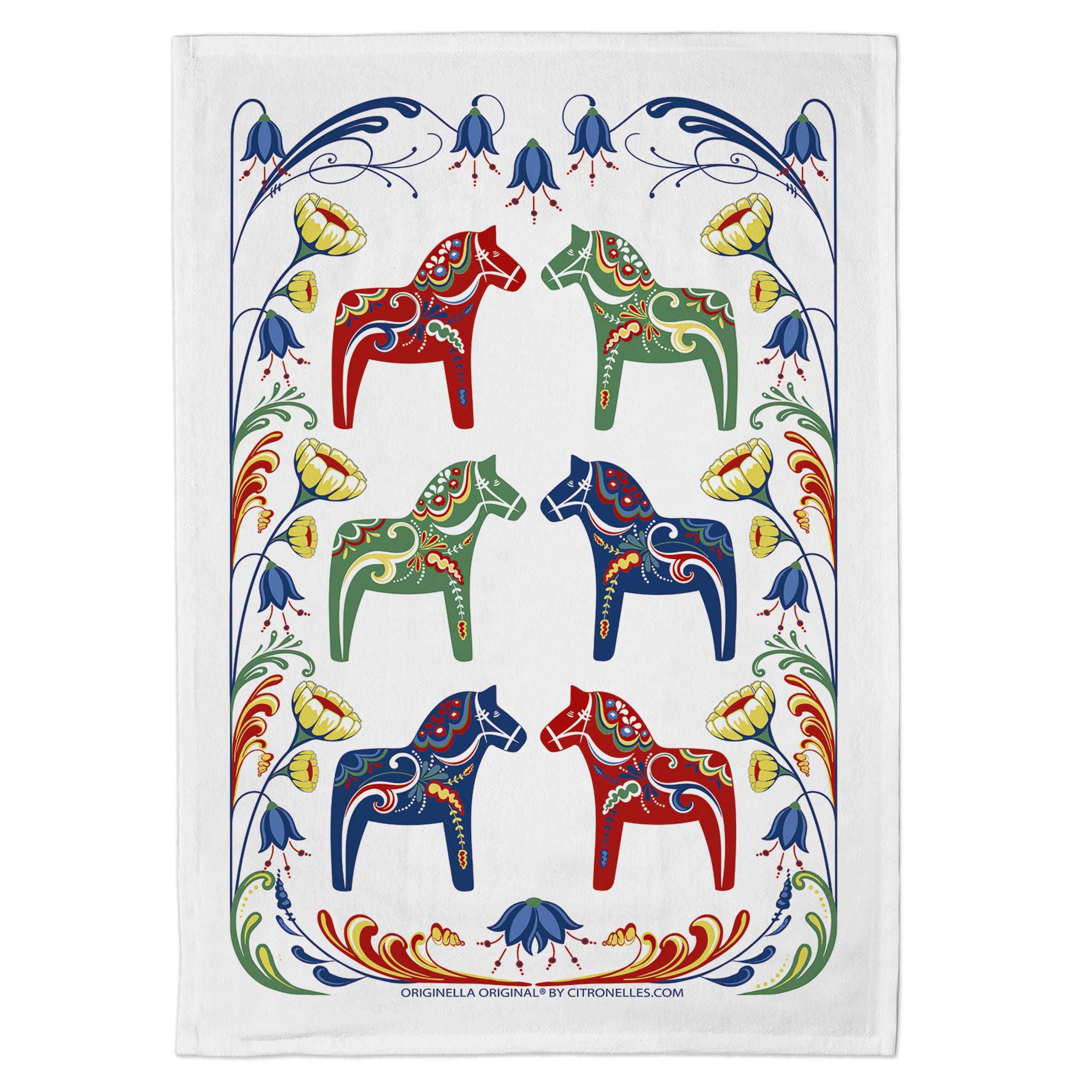 Kökshandduk Dalom Dalahästar 50x70 cm
