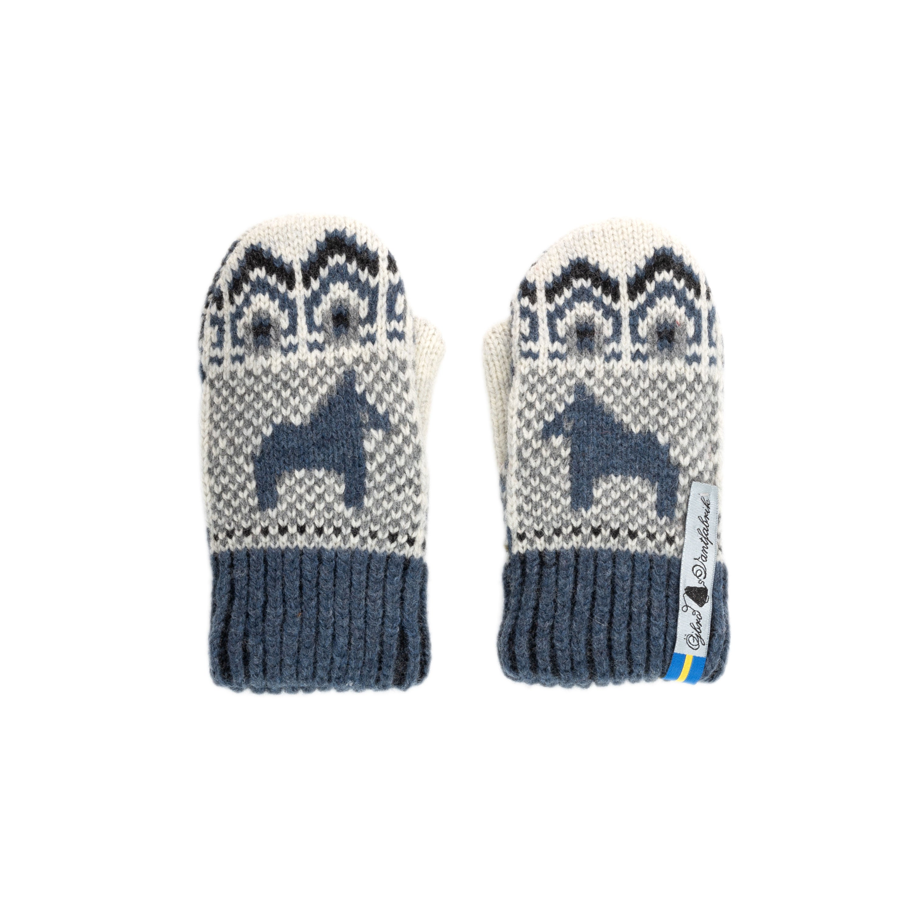 Children’s Mitten Dalarna Blue