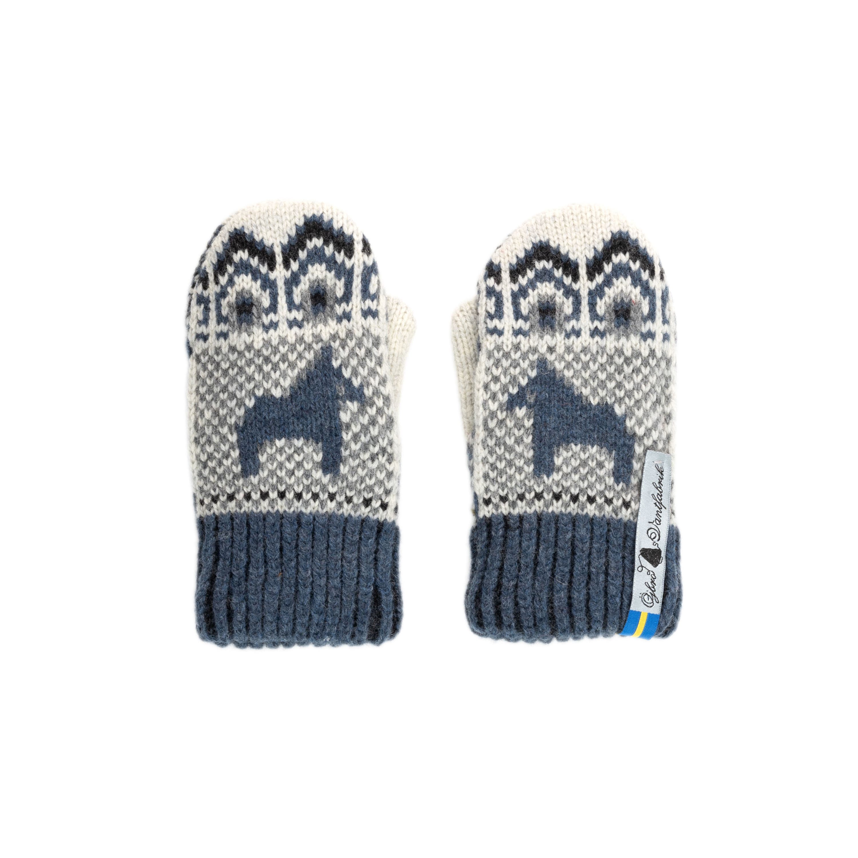 Children’s Mitten Dalarna Blue