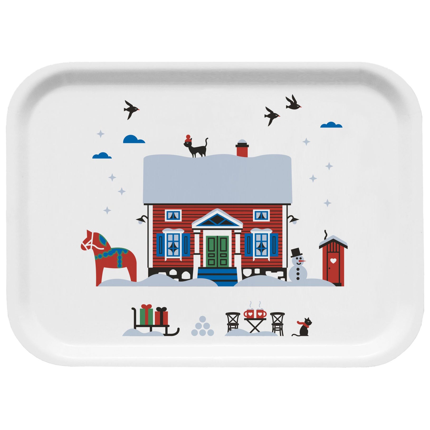 Tray Scandinavian Winter 27x20