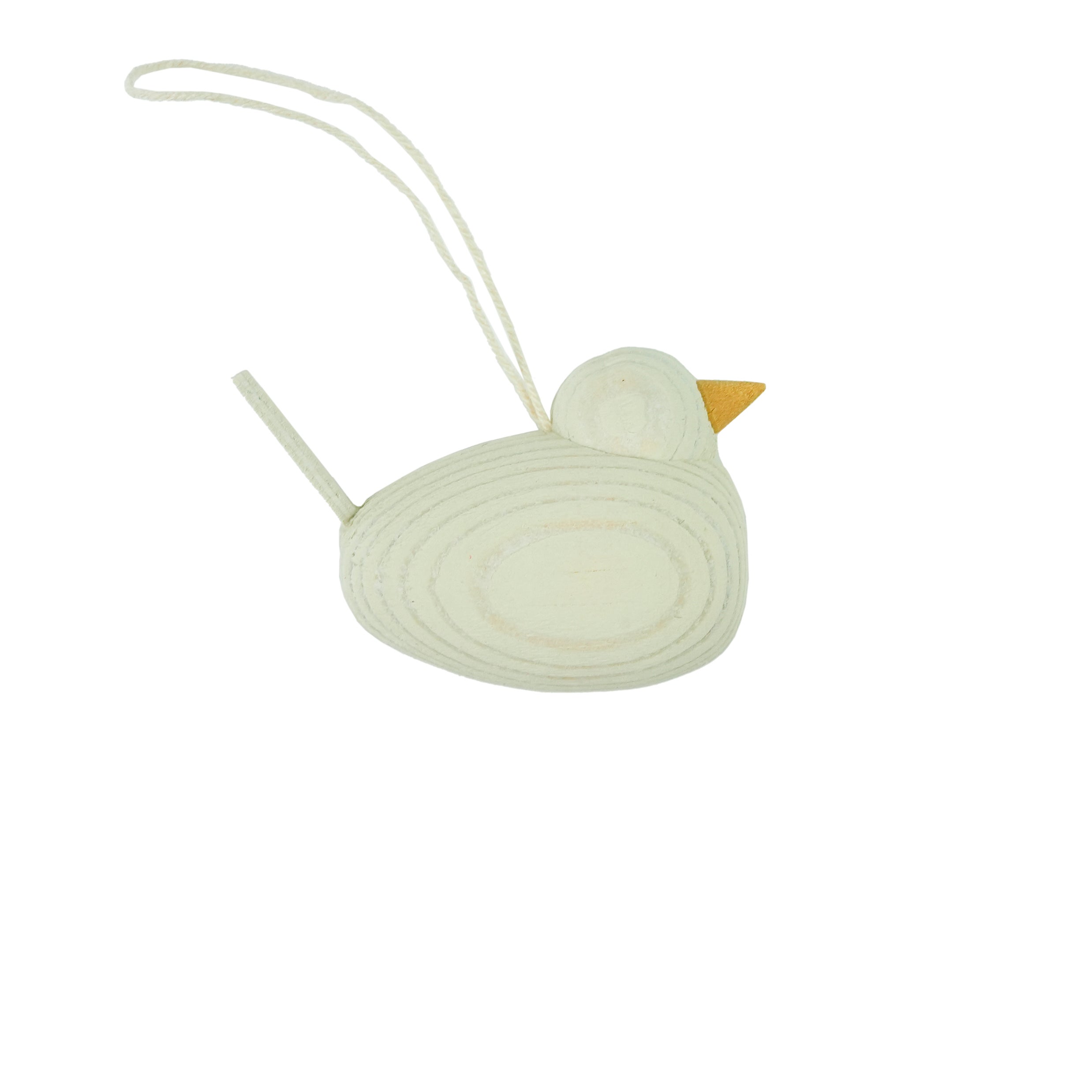 Hanging Bird Ornament White