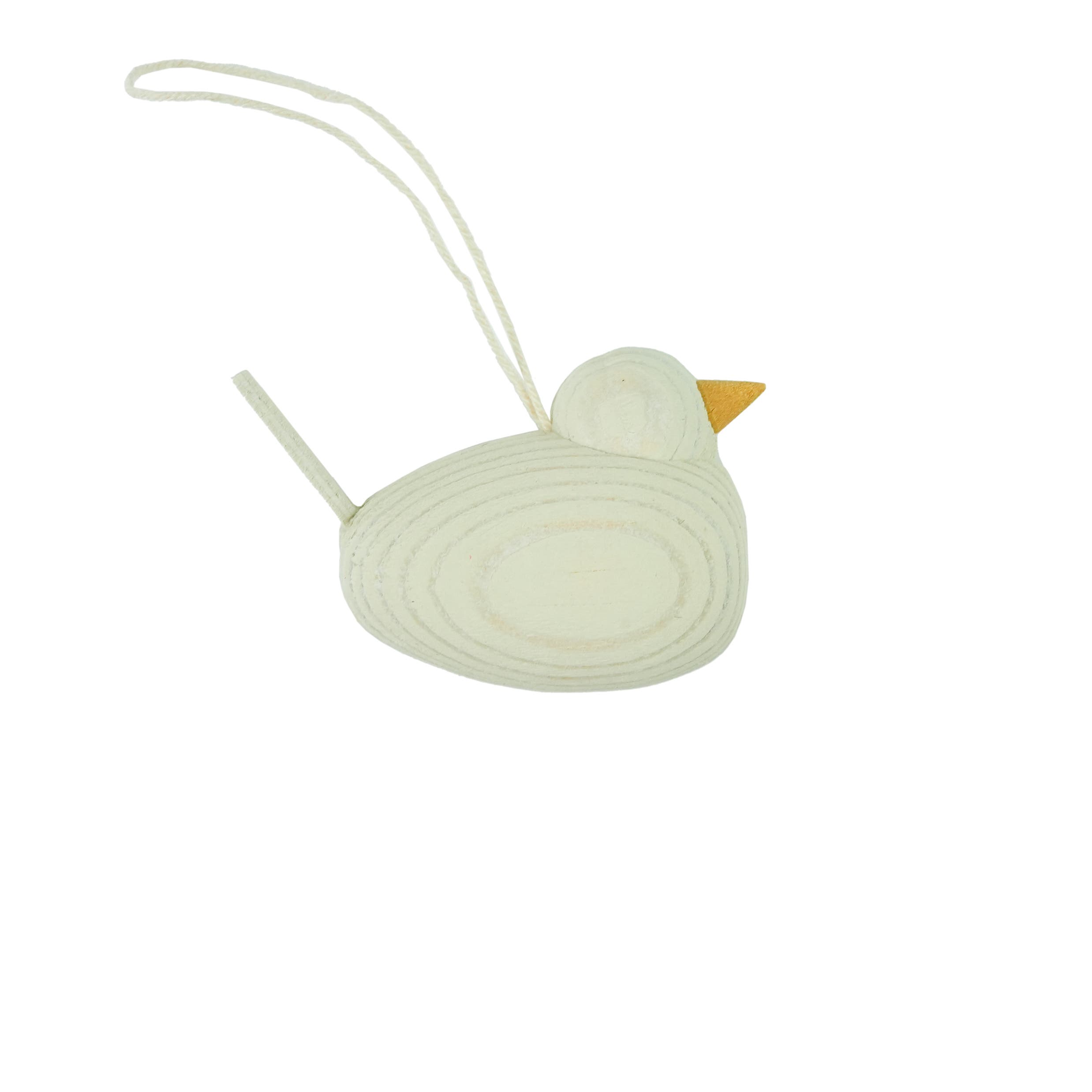 Hanging Bird Ornament White