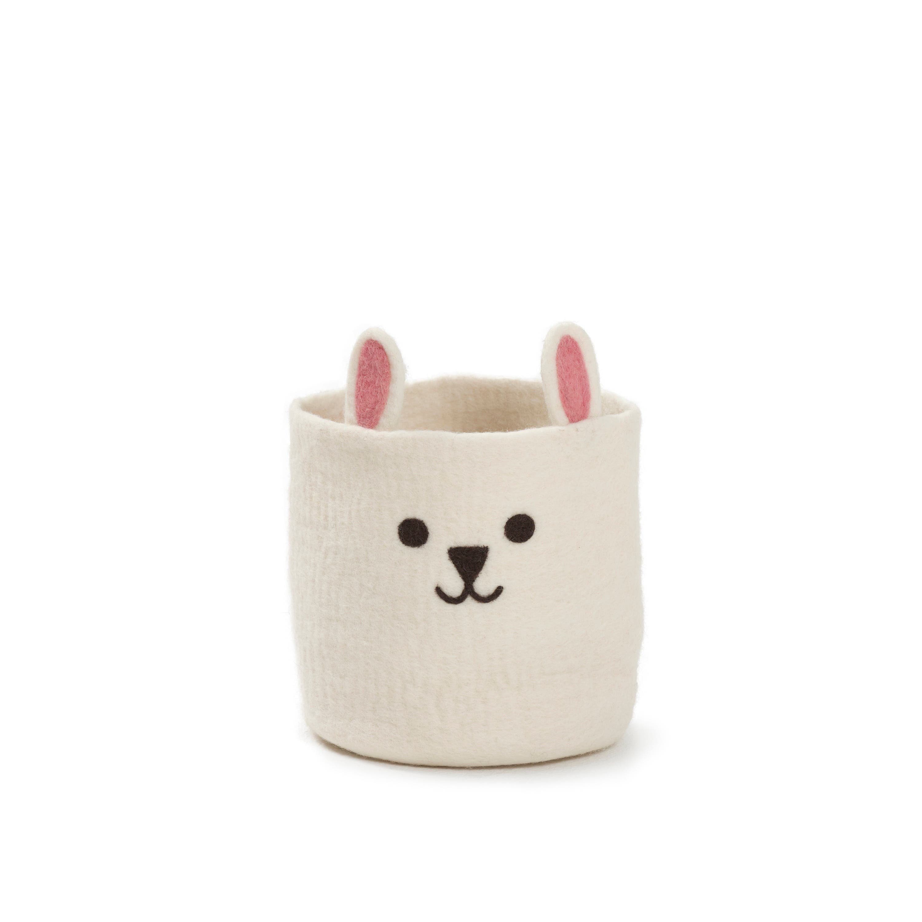 Klippan Filtad korg Rabbit Vit