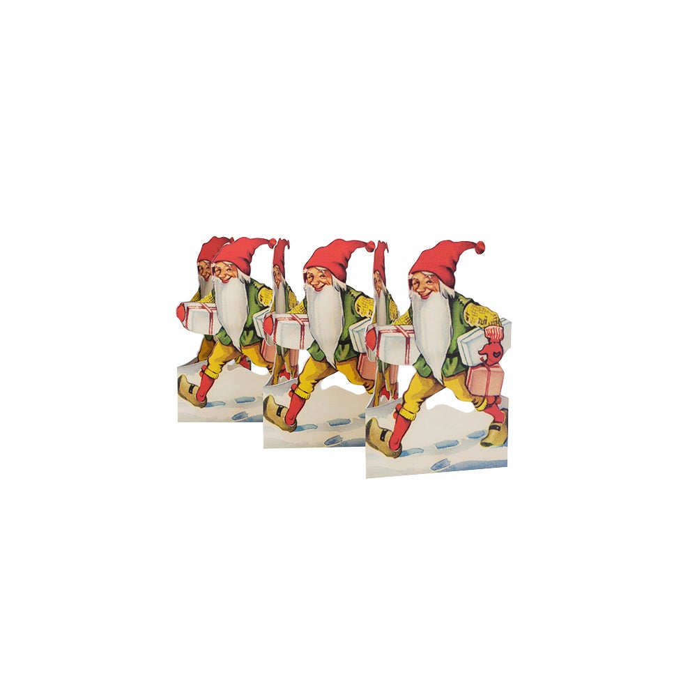 Pappersrad Tomte Med Paket