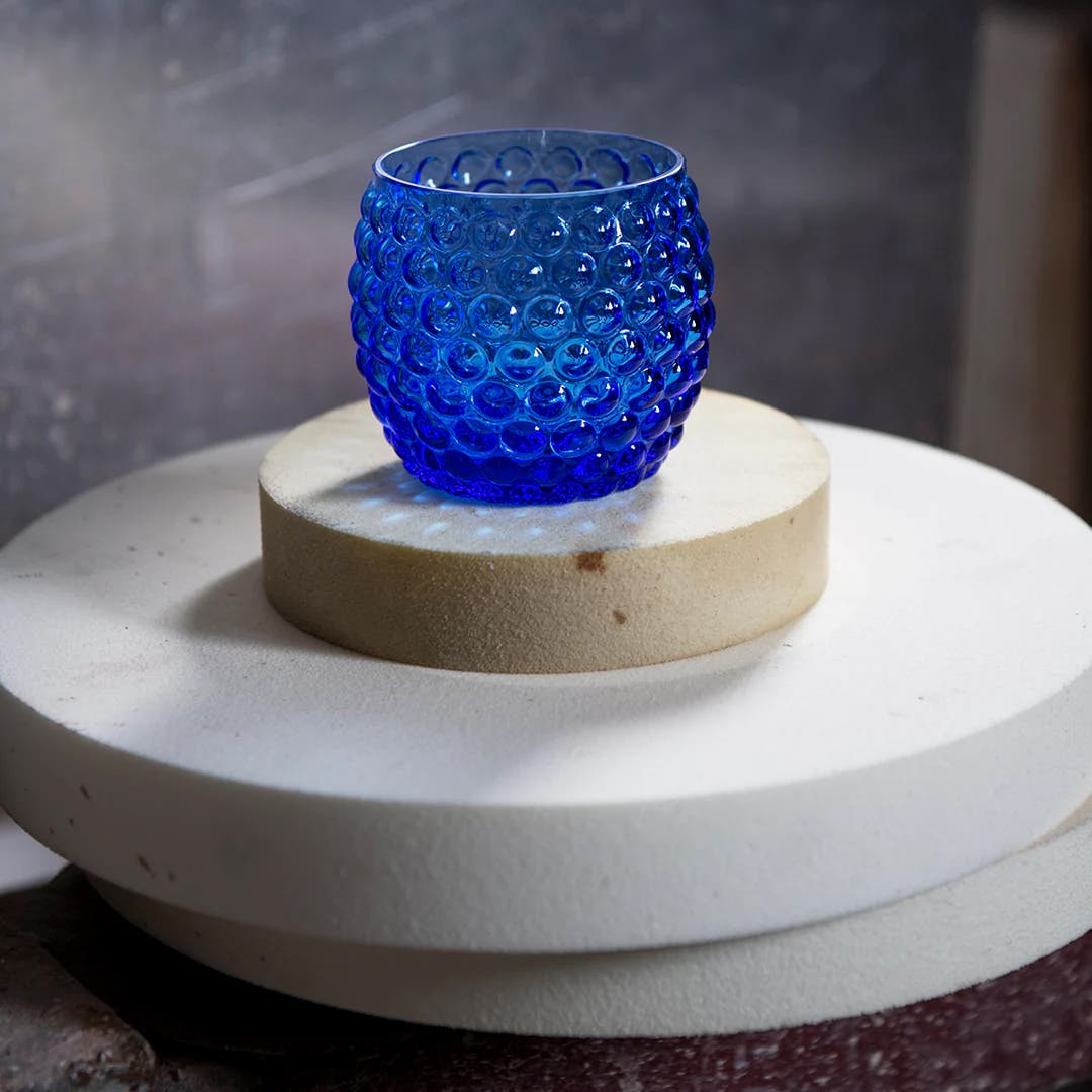 Bubbles Tealight Holder Blue