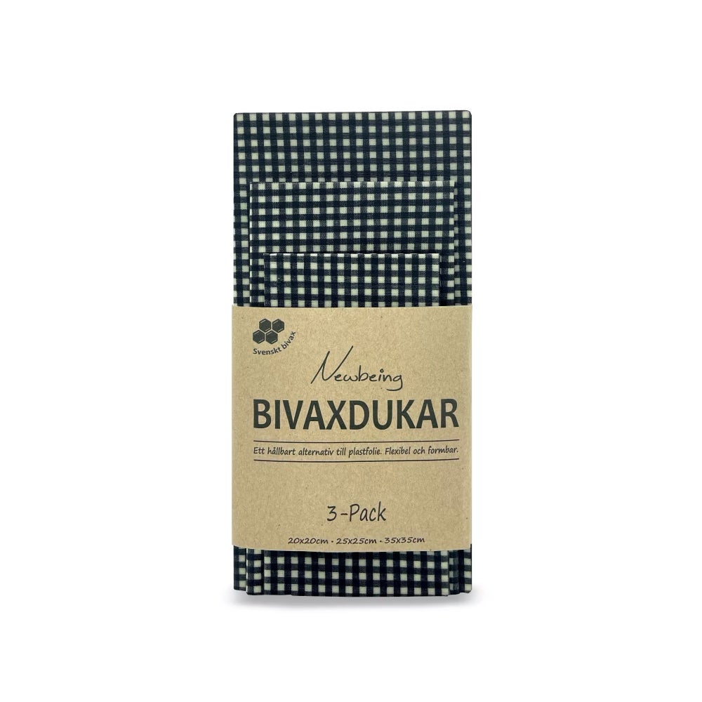 Bivaxdukar Ruta Svart 3-pack 
