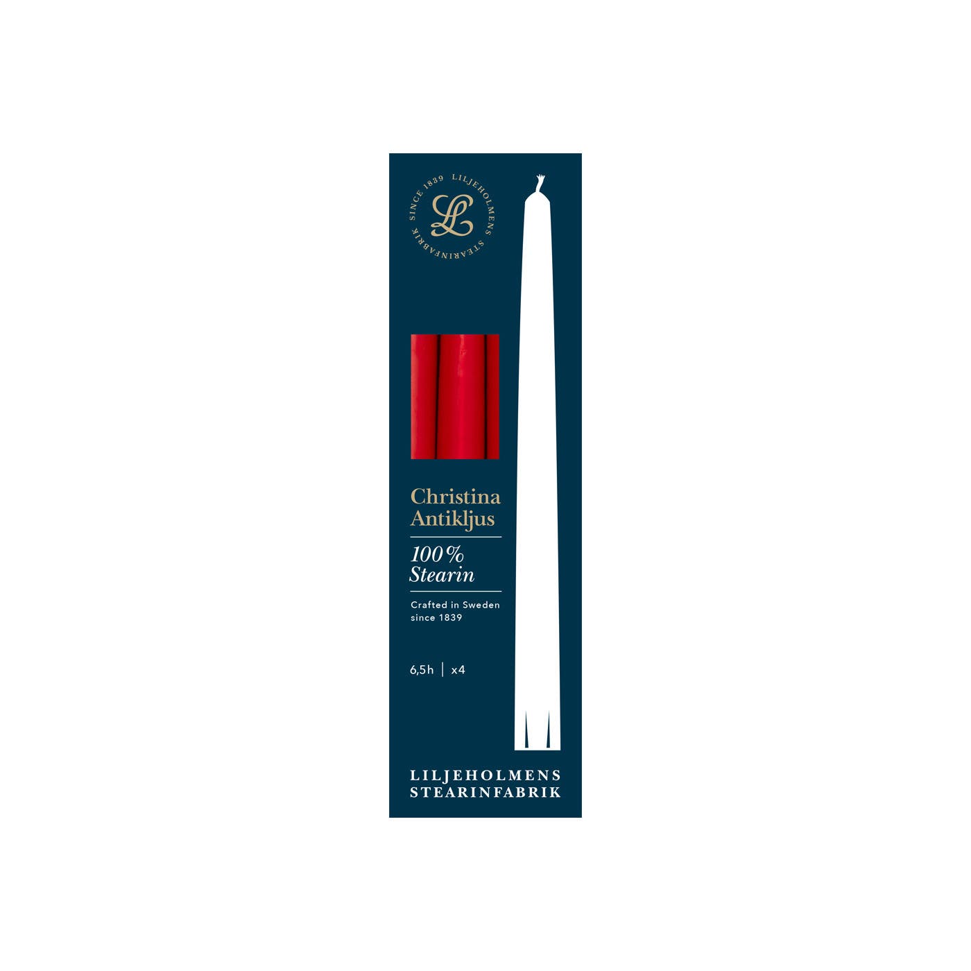 Antikljus Christina 4-pack Röd