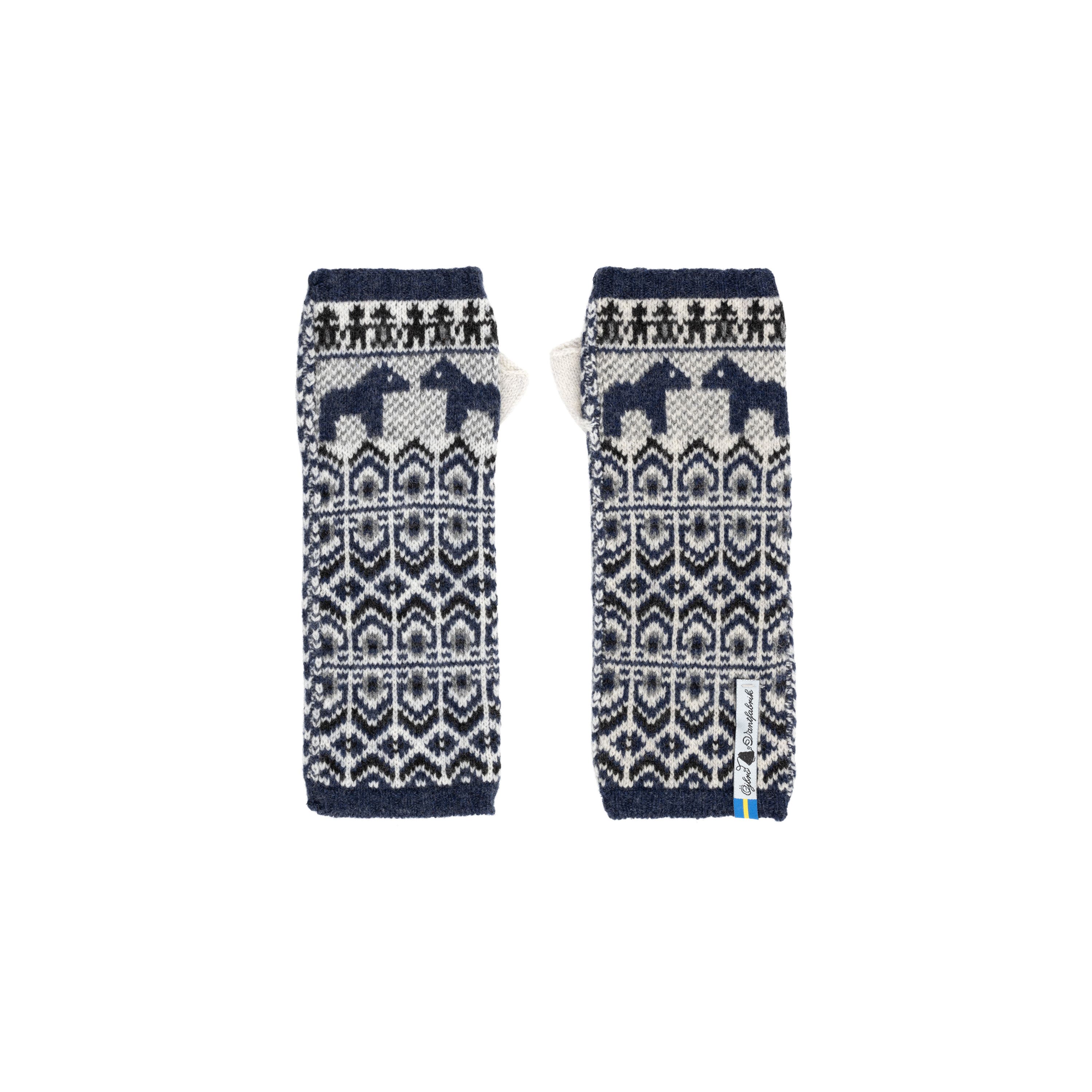 Dalarna Blue Wrist Warmers