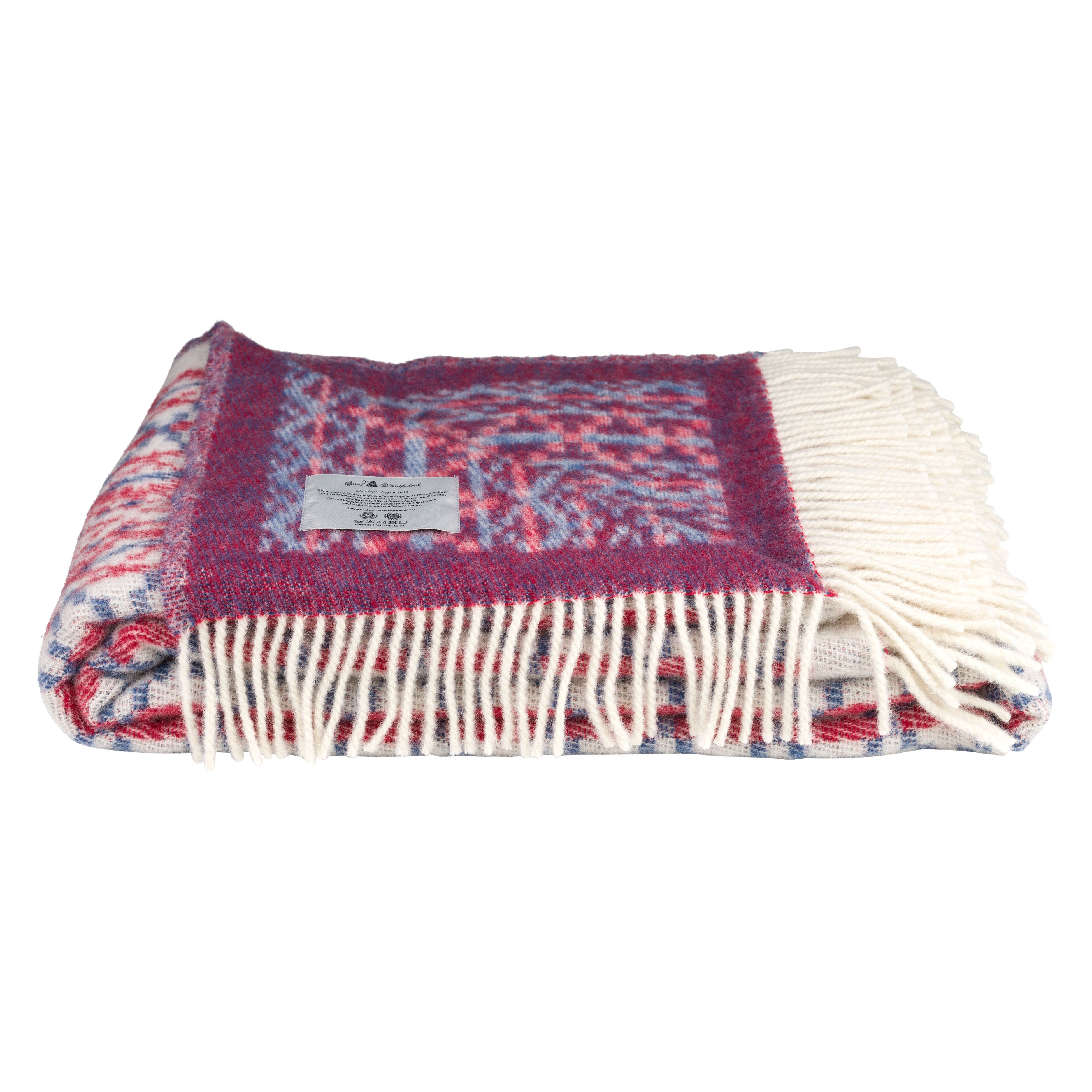Wool Blanket Lycksele Red 130x220 cm