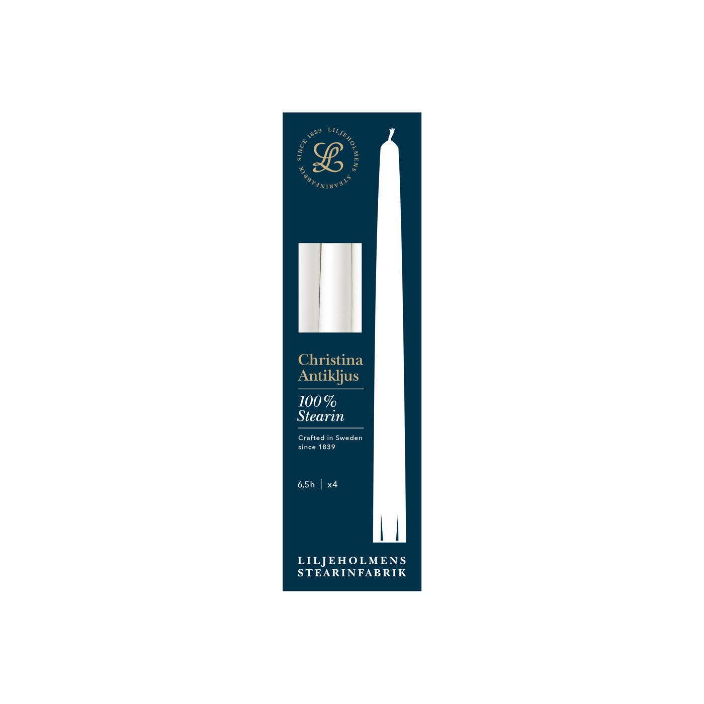 Antikljus Christina 4-pack Vit