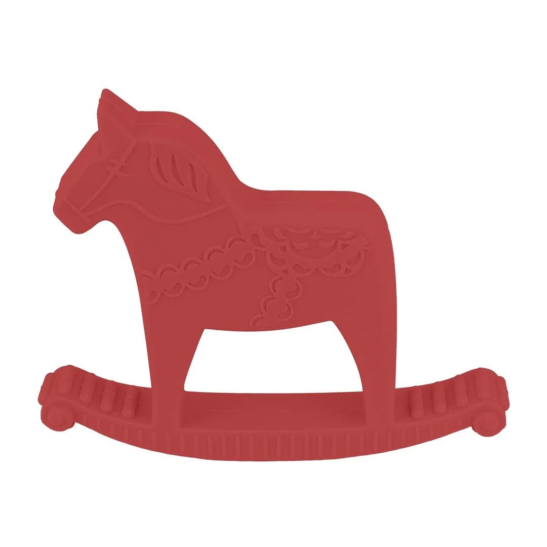 Dala Horse Teether Red
