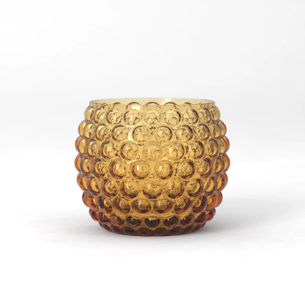 Bubbles Tealight Holder Amber