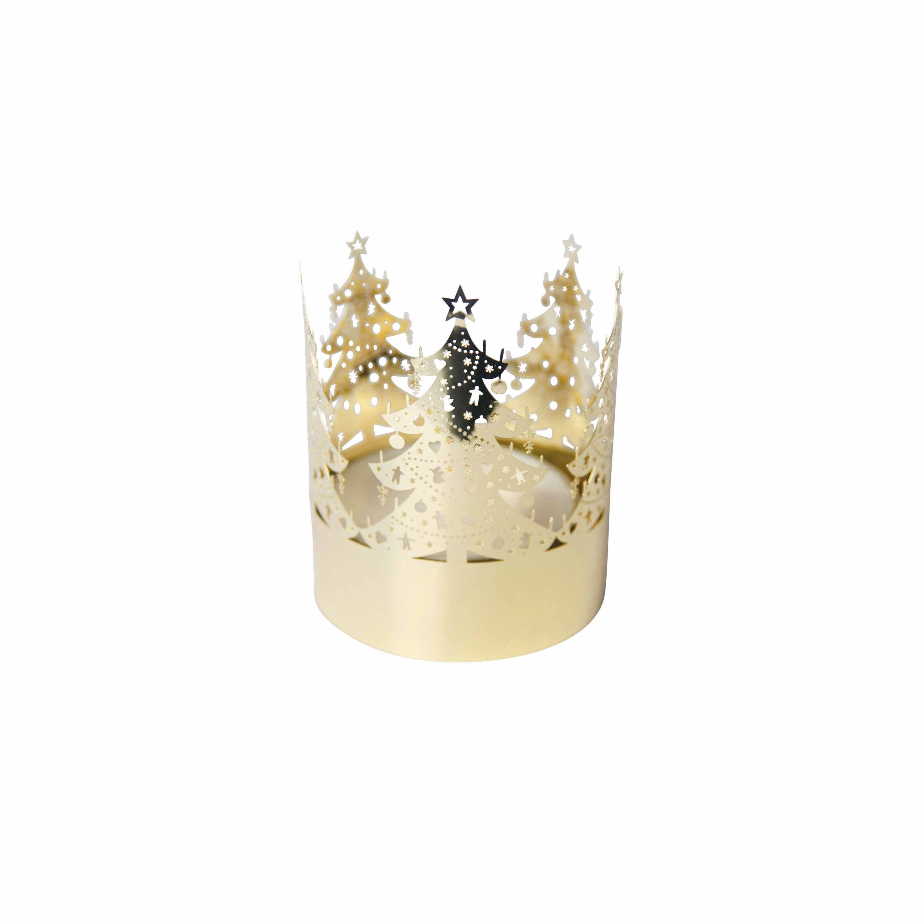 Gold Christmas Tree Candle Holder