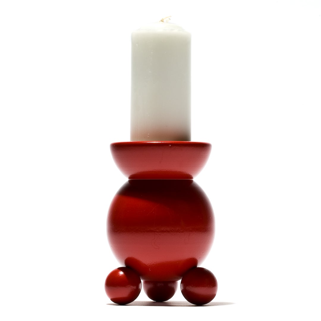 Globe shaped candle holder large