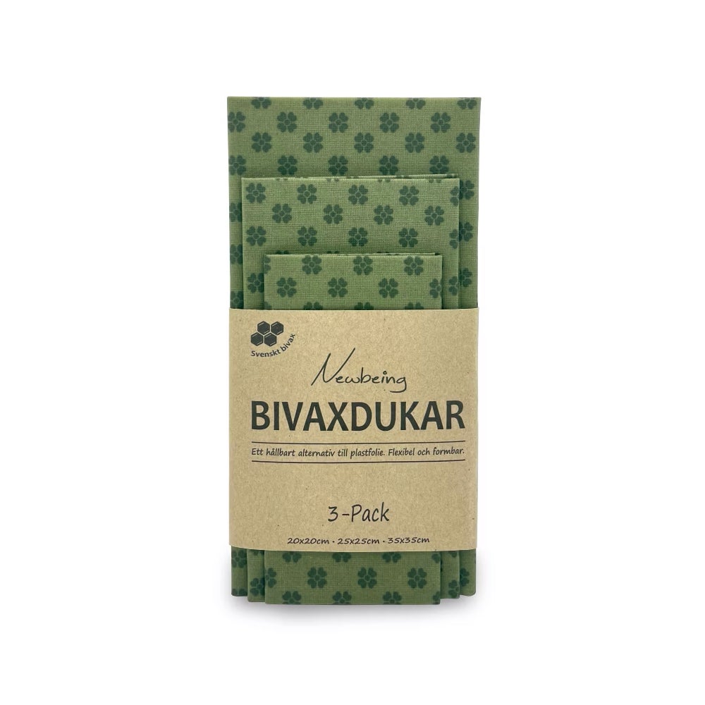 Bivaxduk Blomma Grön 3-pack