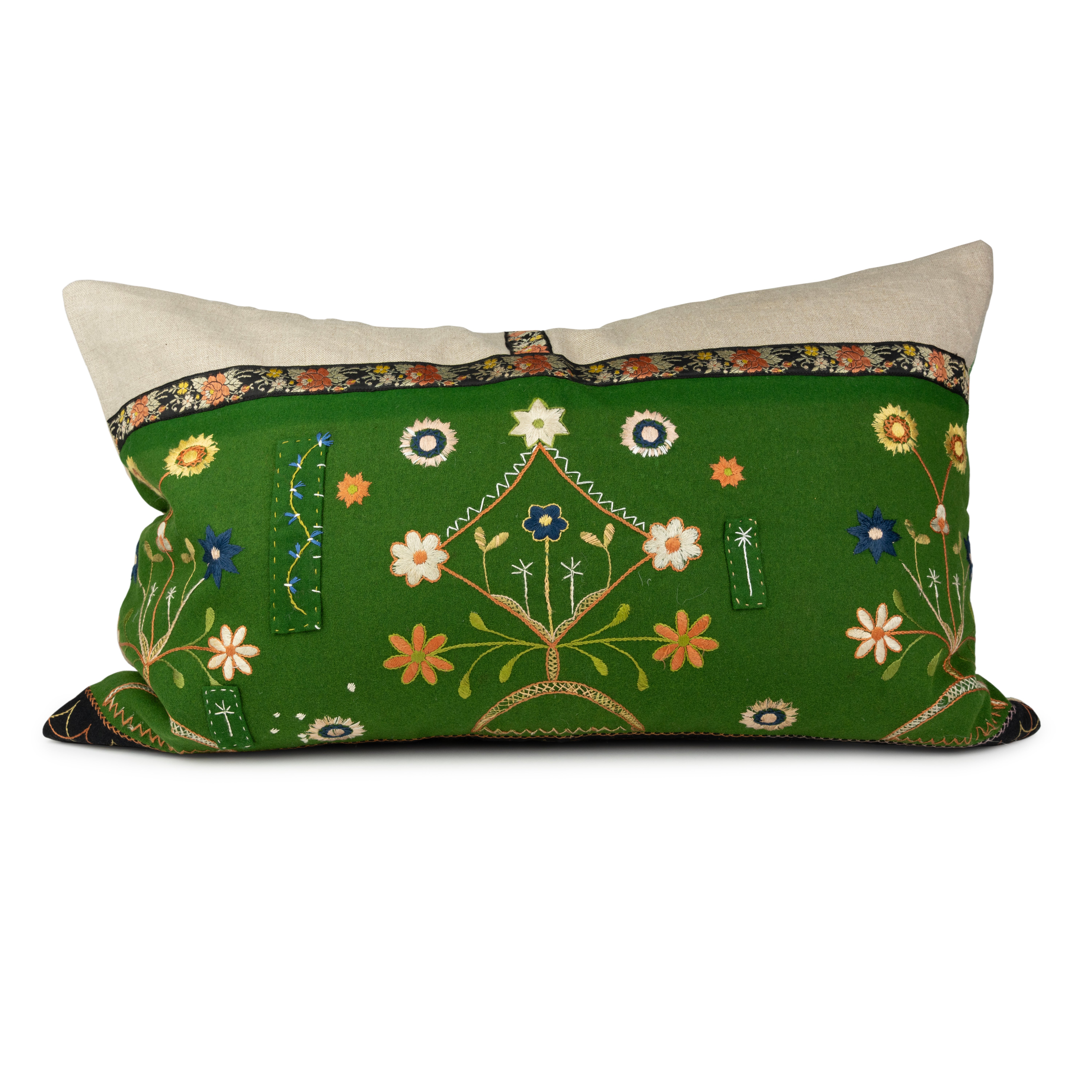 Recrafted Cushion Cover Österåker Embroidery