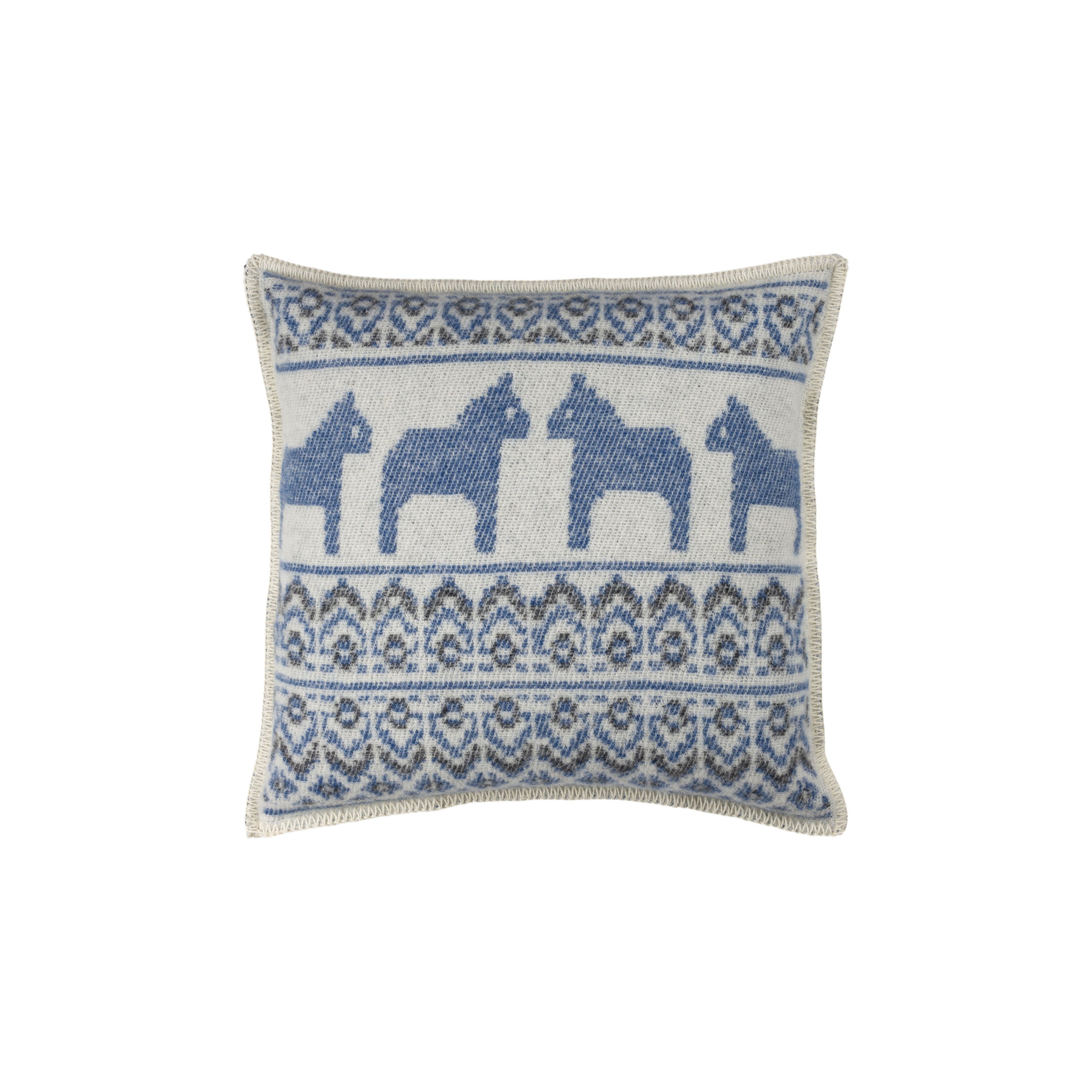 Kuddfodral Dalarna Blå Ull 50x50 cm