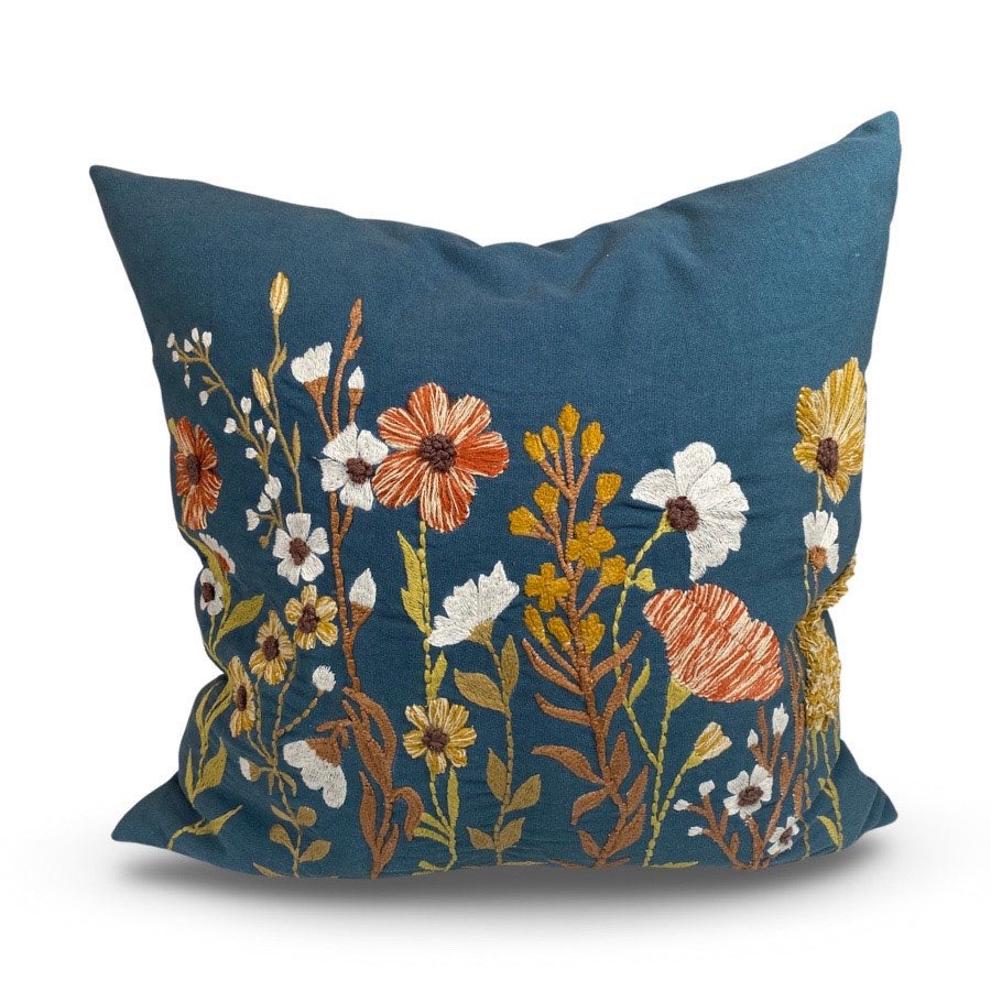 Kuddfodral Rhoeas Petrol 45x45 cm