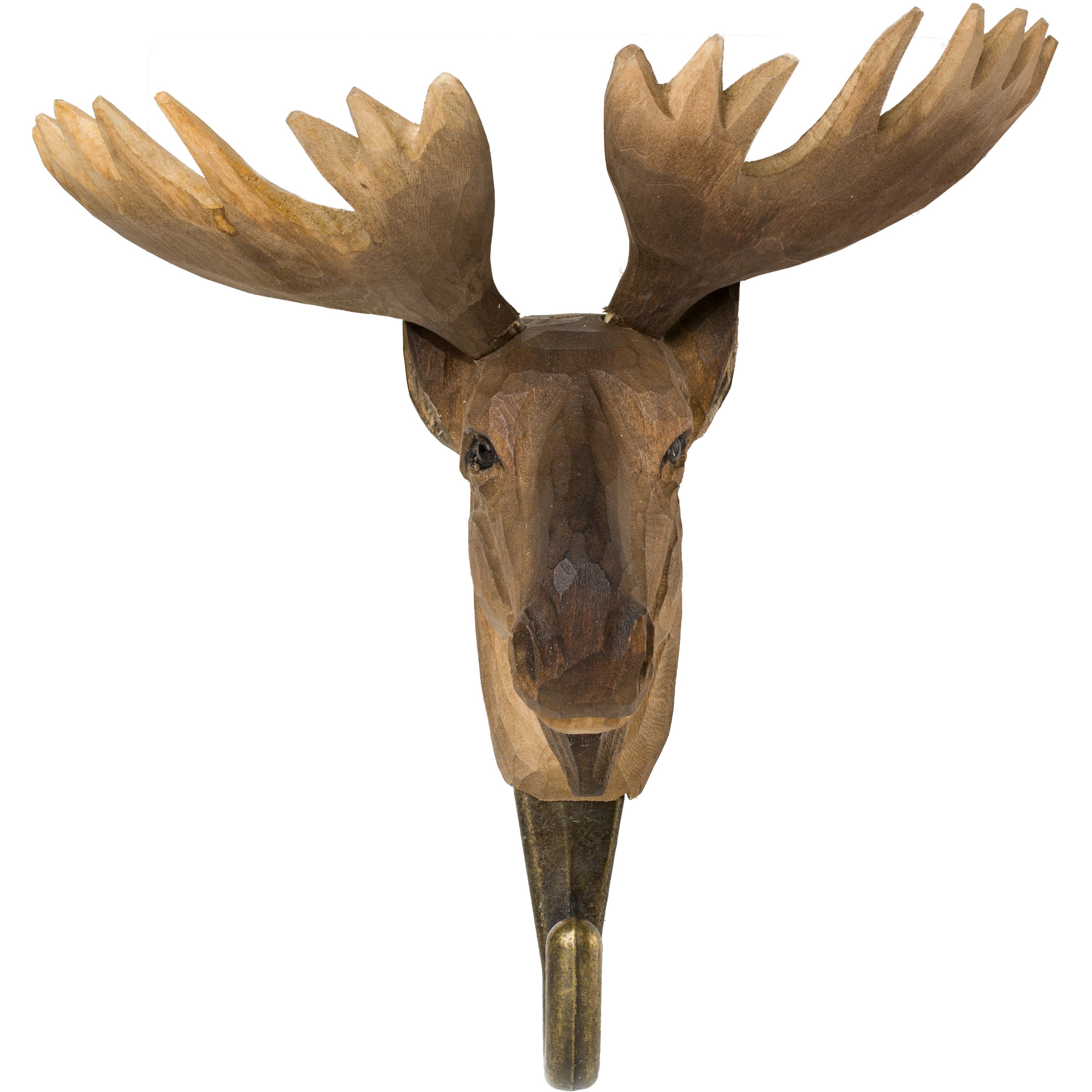 Hand Carved Hook Moose