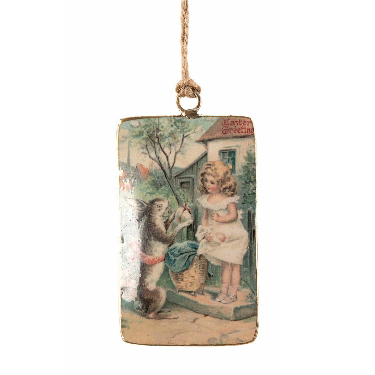 Easter Bunny Ornament – Girl & Bunny