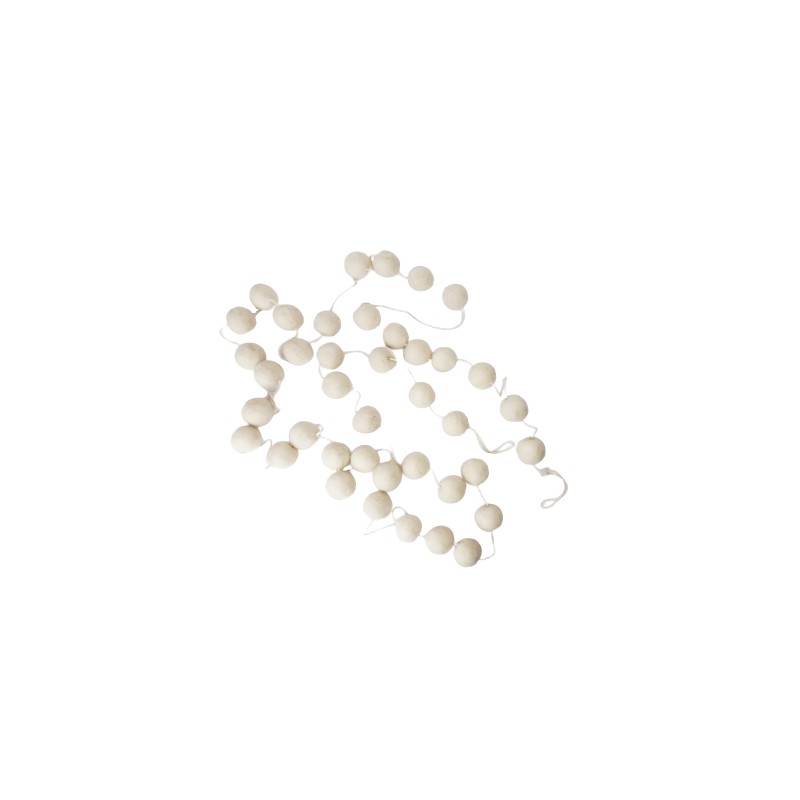 Natural White Ball Garland
