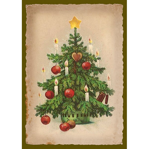 Kort Med Kuvert Julgran 12x17