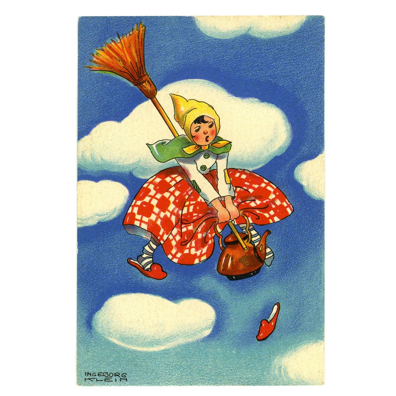 Easter Card with Easter Witch