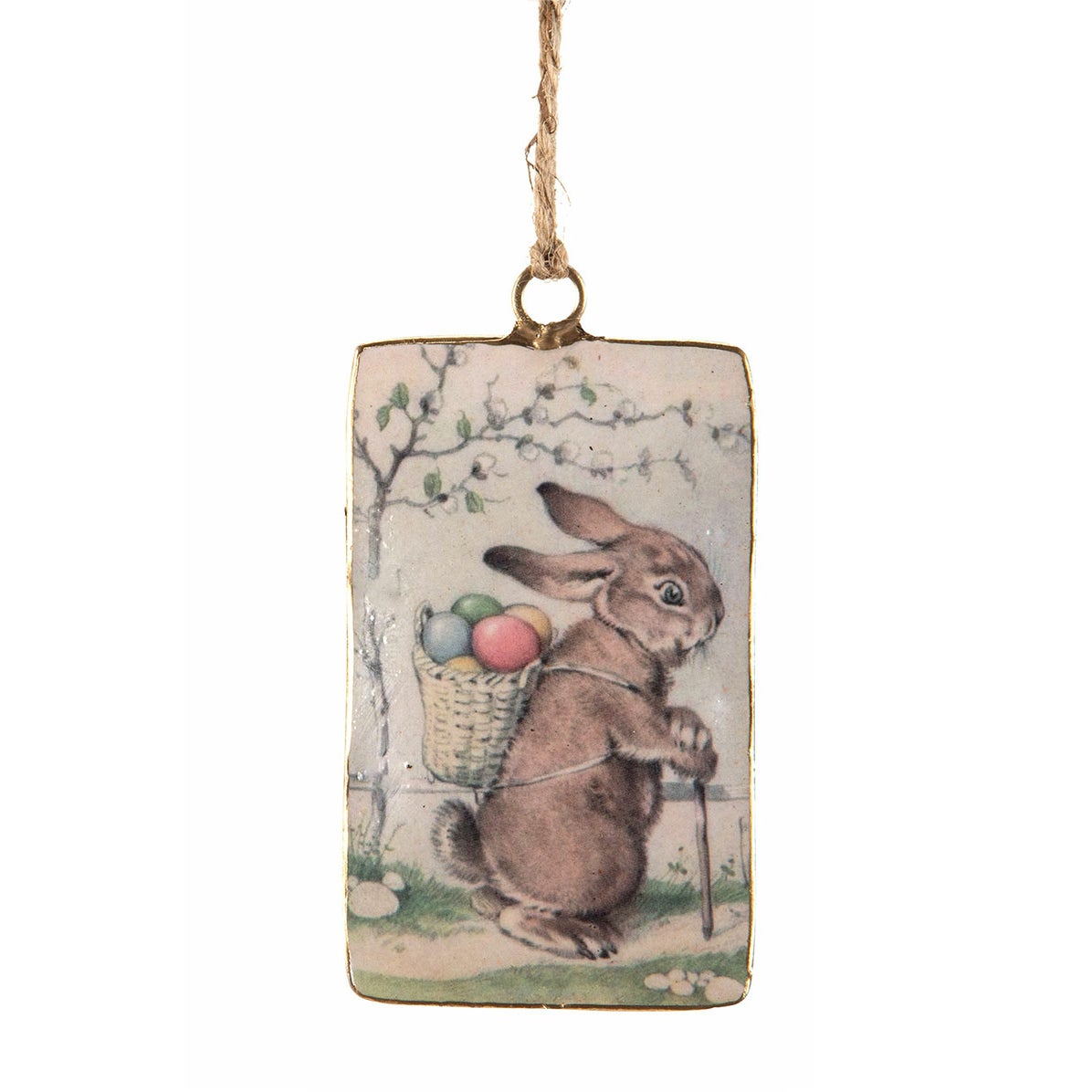 Easter Bunny Ornament – Bunny with Walking Stick