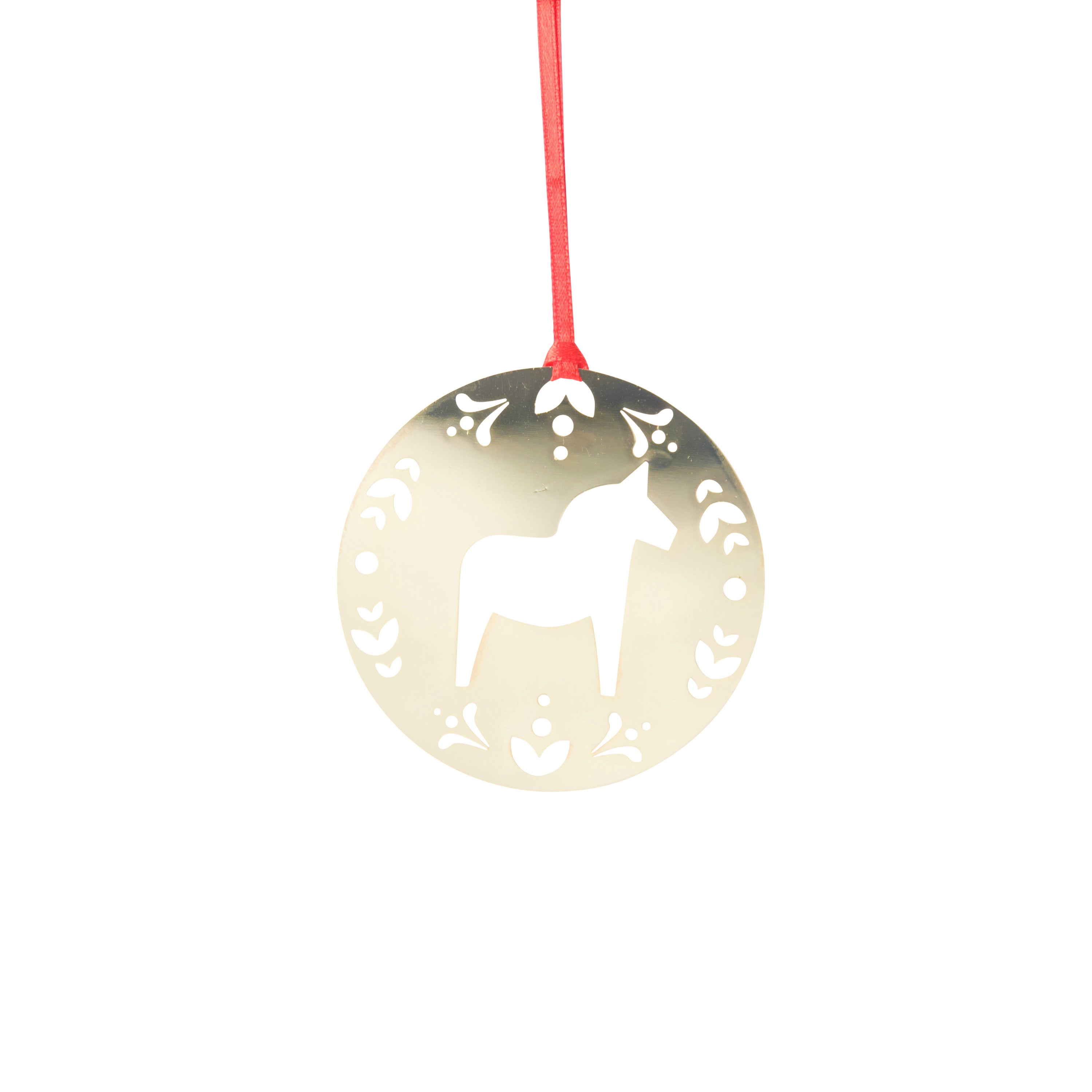 Dala Horse Ornament Gold