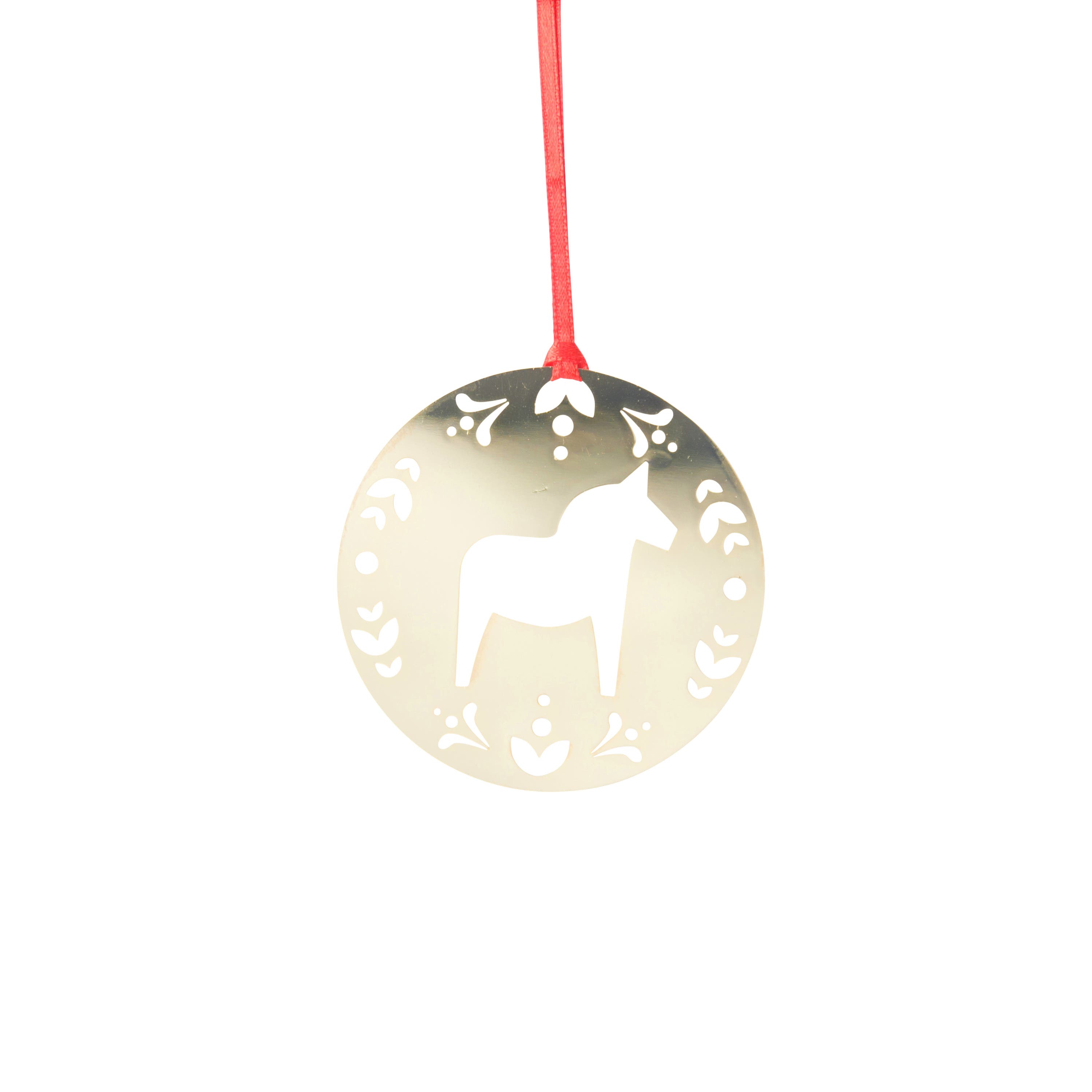 Dala Horse Ornament Gold