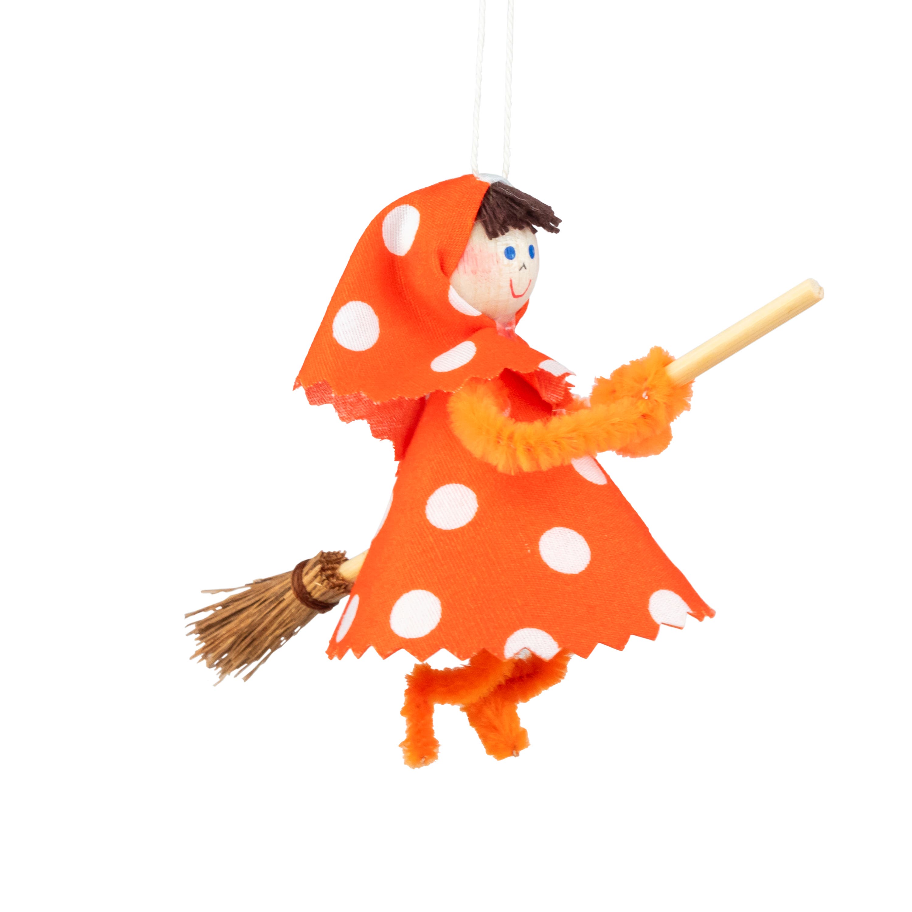 Swedish Easter Ornament Witch Orange