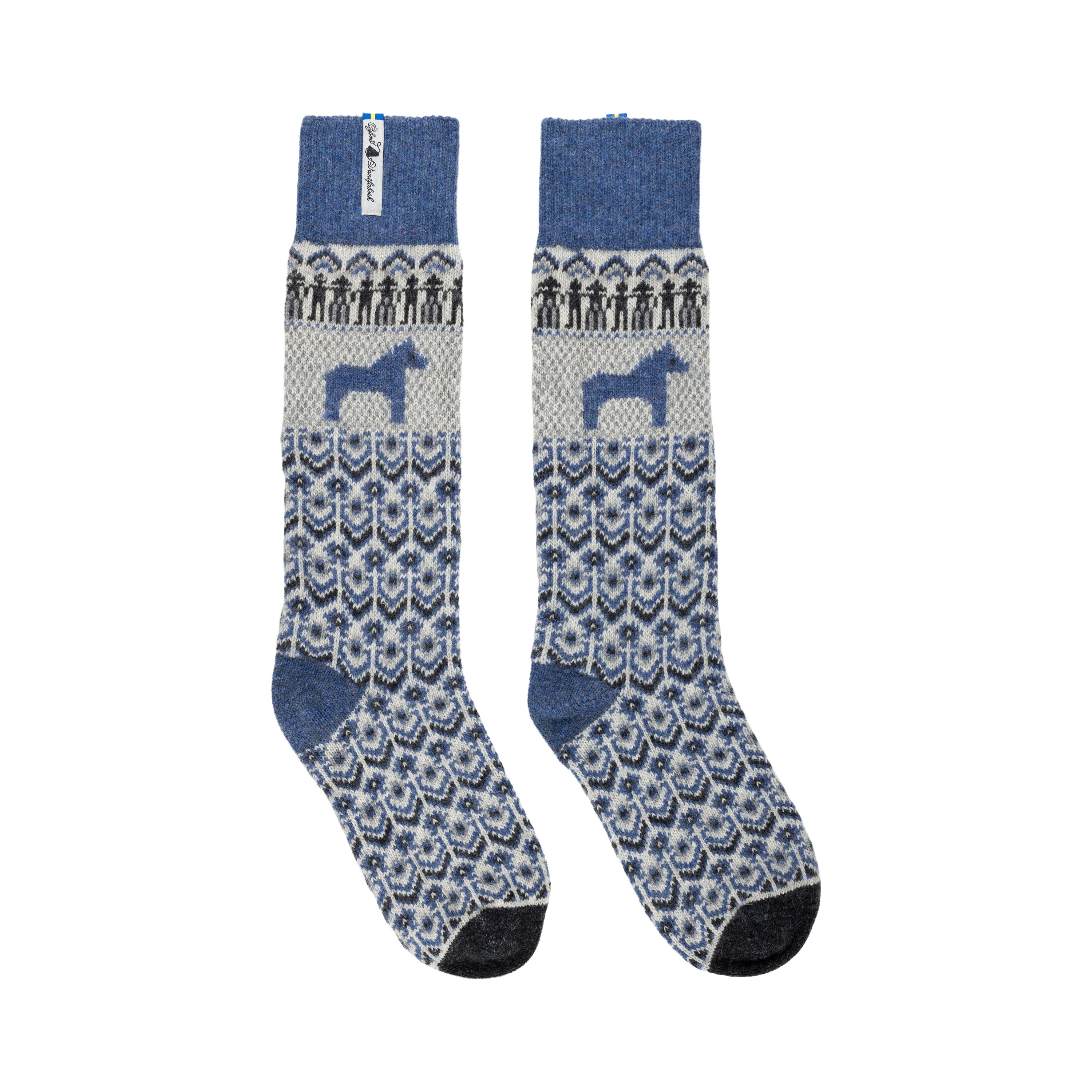 Ullsocka Dalarna Blå