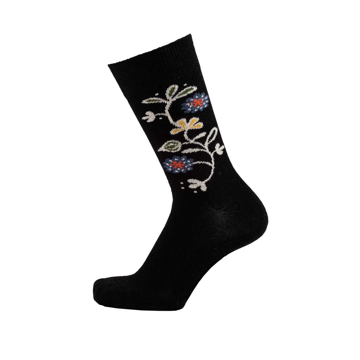 Wool Sock Bloom Black