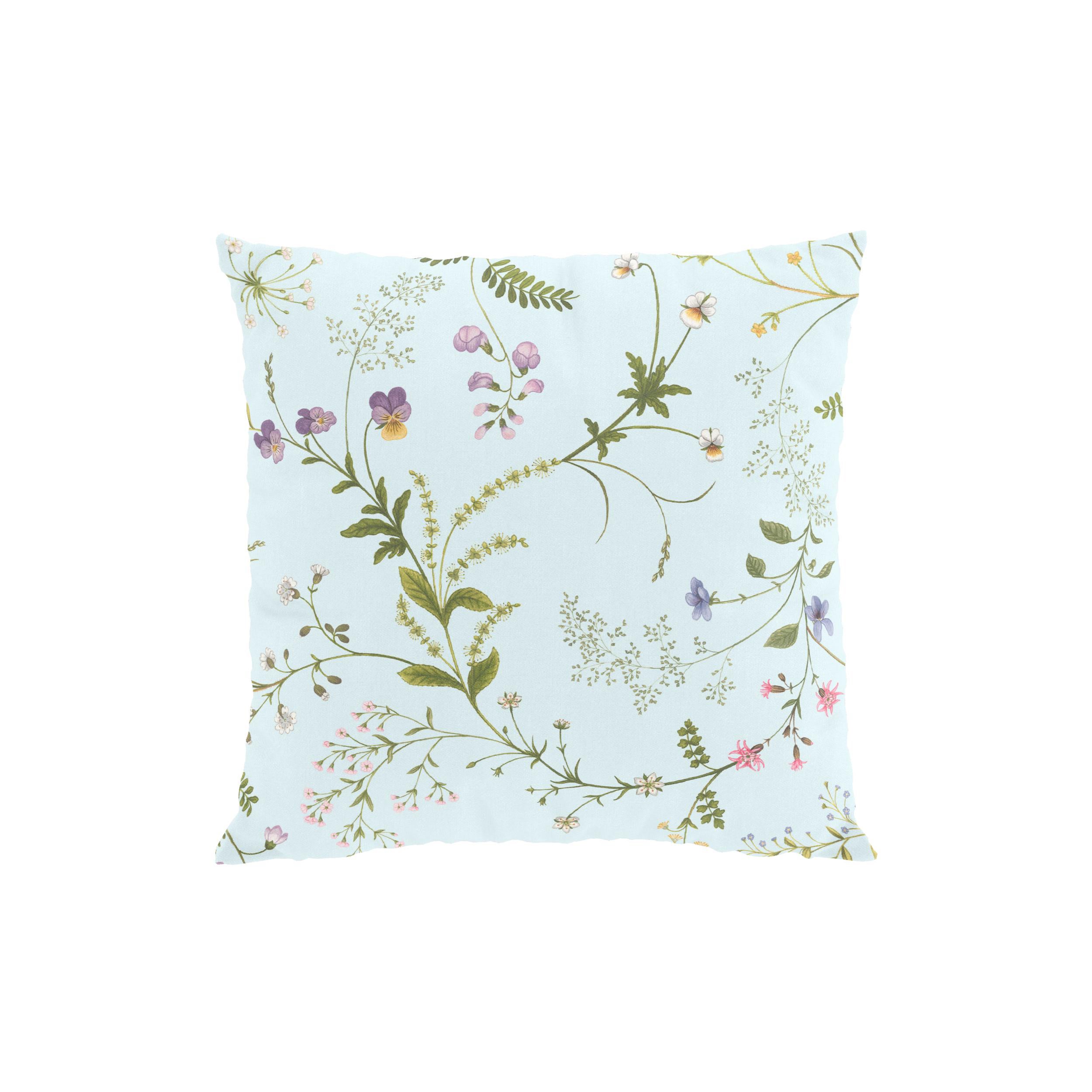 Kuddfodral Blomsteryra Blå 50x50 cm