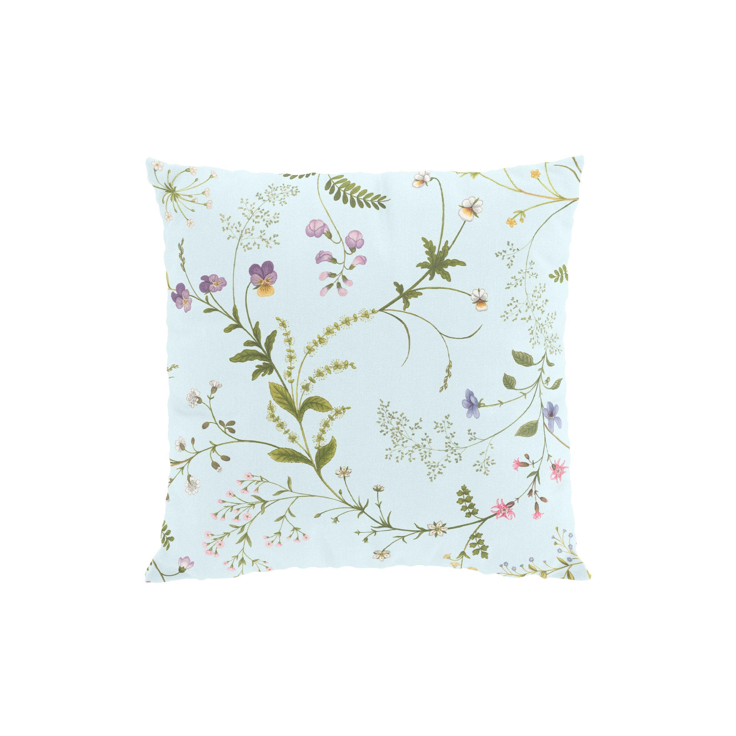 Kuddfodral Blomsteryra Blå 50x50 cm