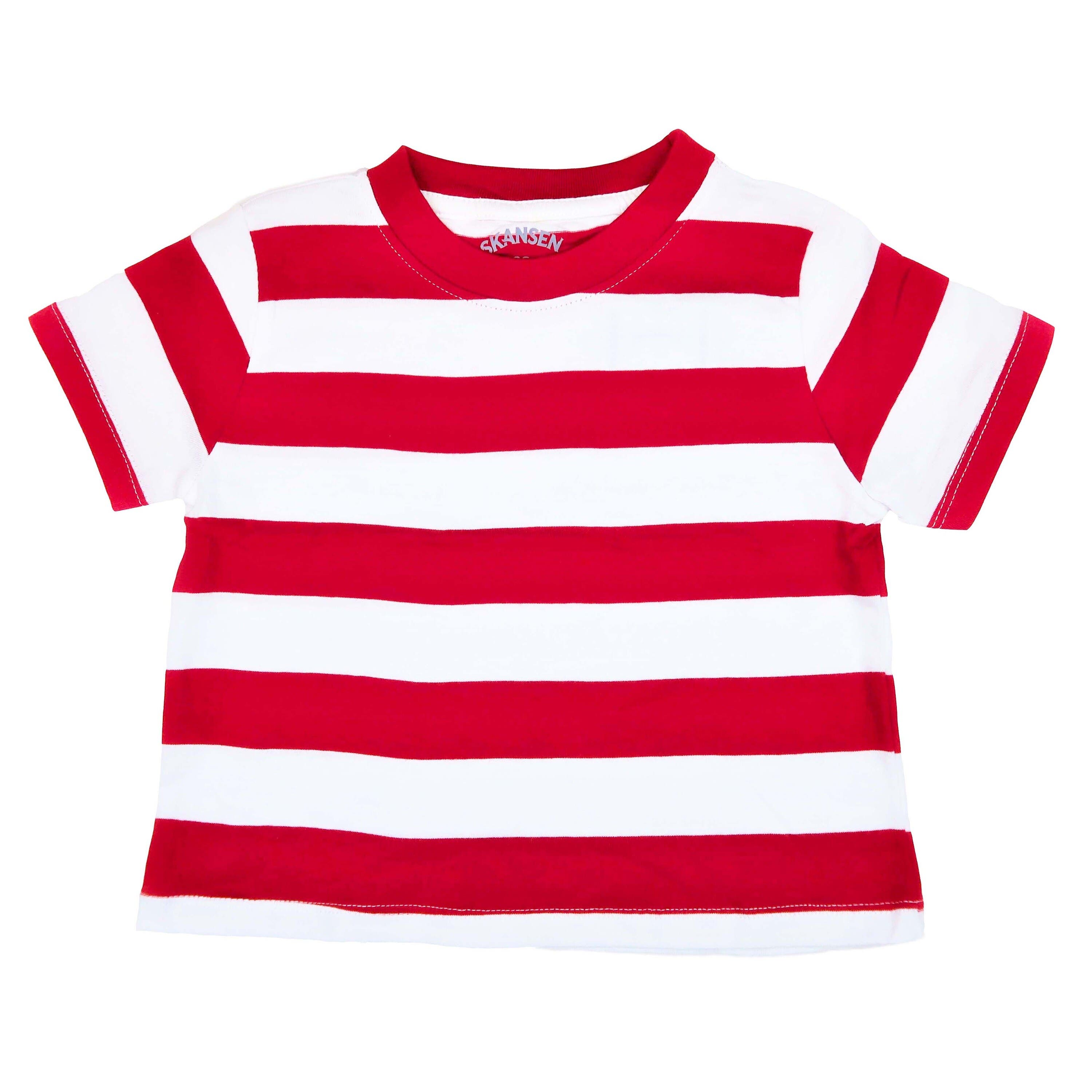 T-Shirt Randig Röd