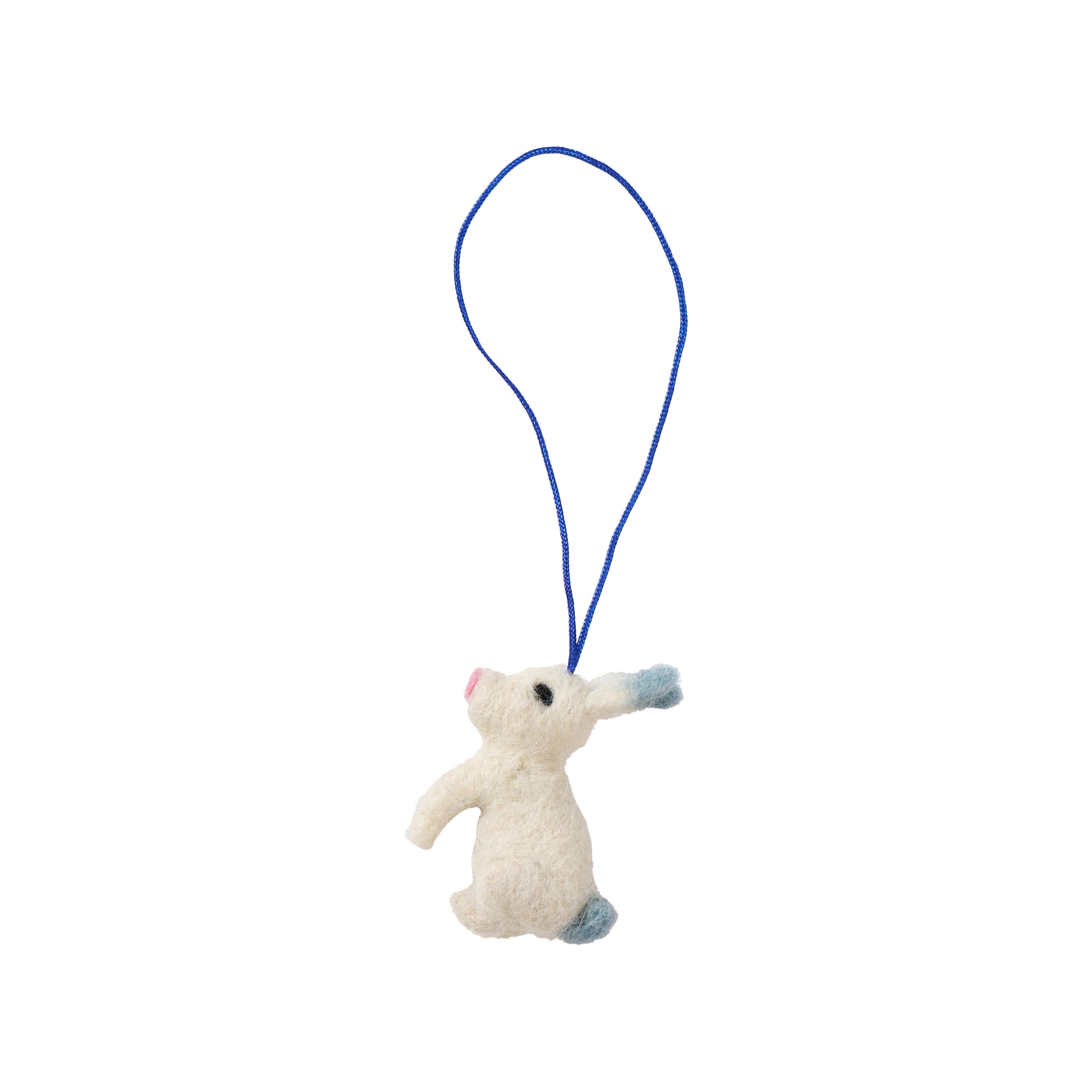 Felted Wool Rabbit Ornament