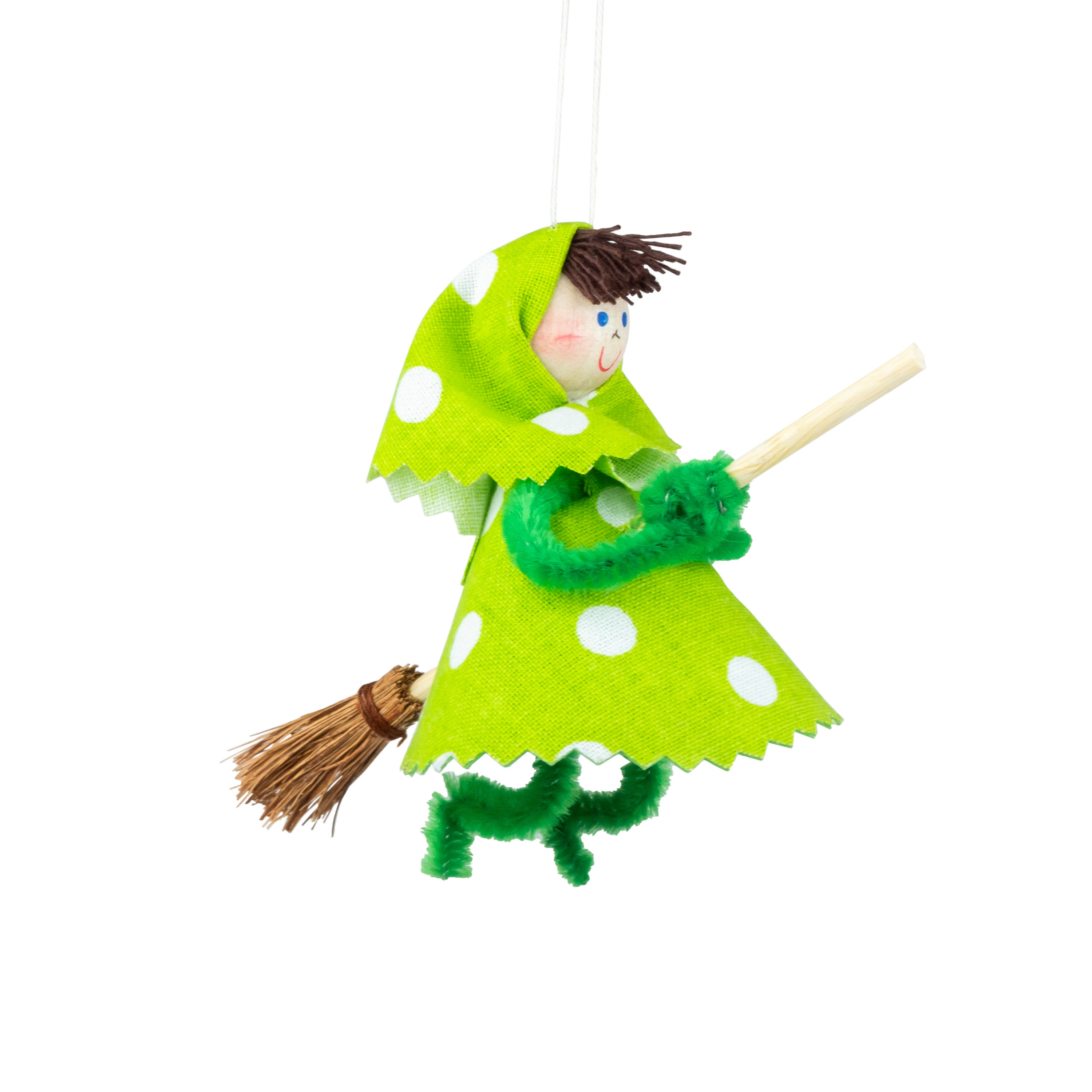 Swedish Easter Ornament Witch Green