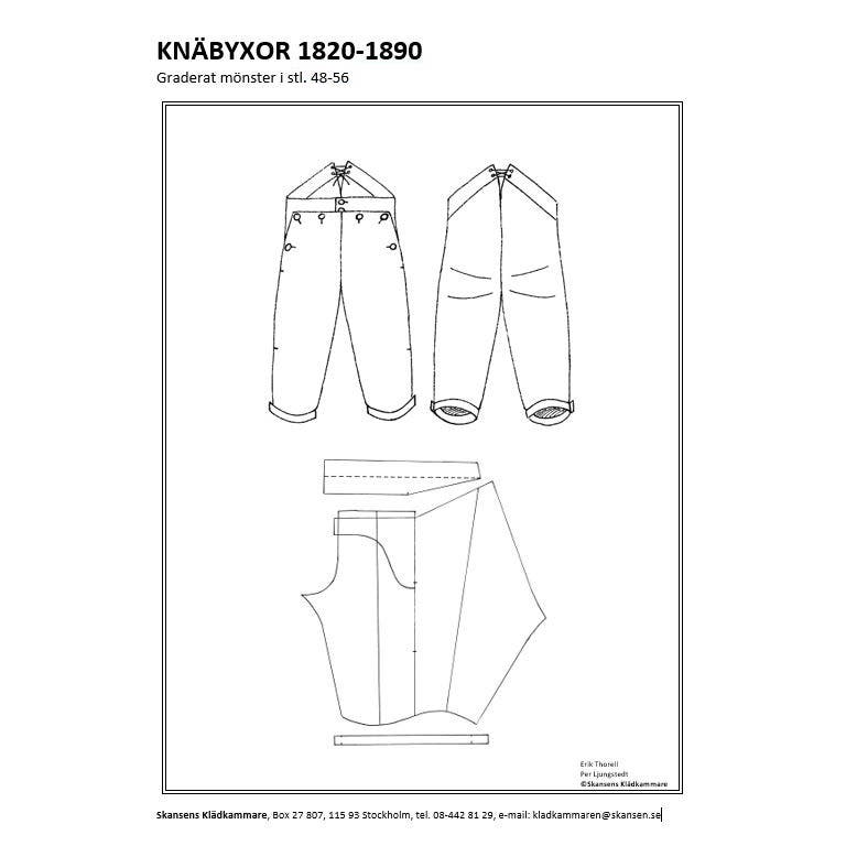 Mönsterbeskrivning Knäbyxor 1820-1890-tal