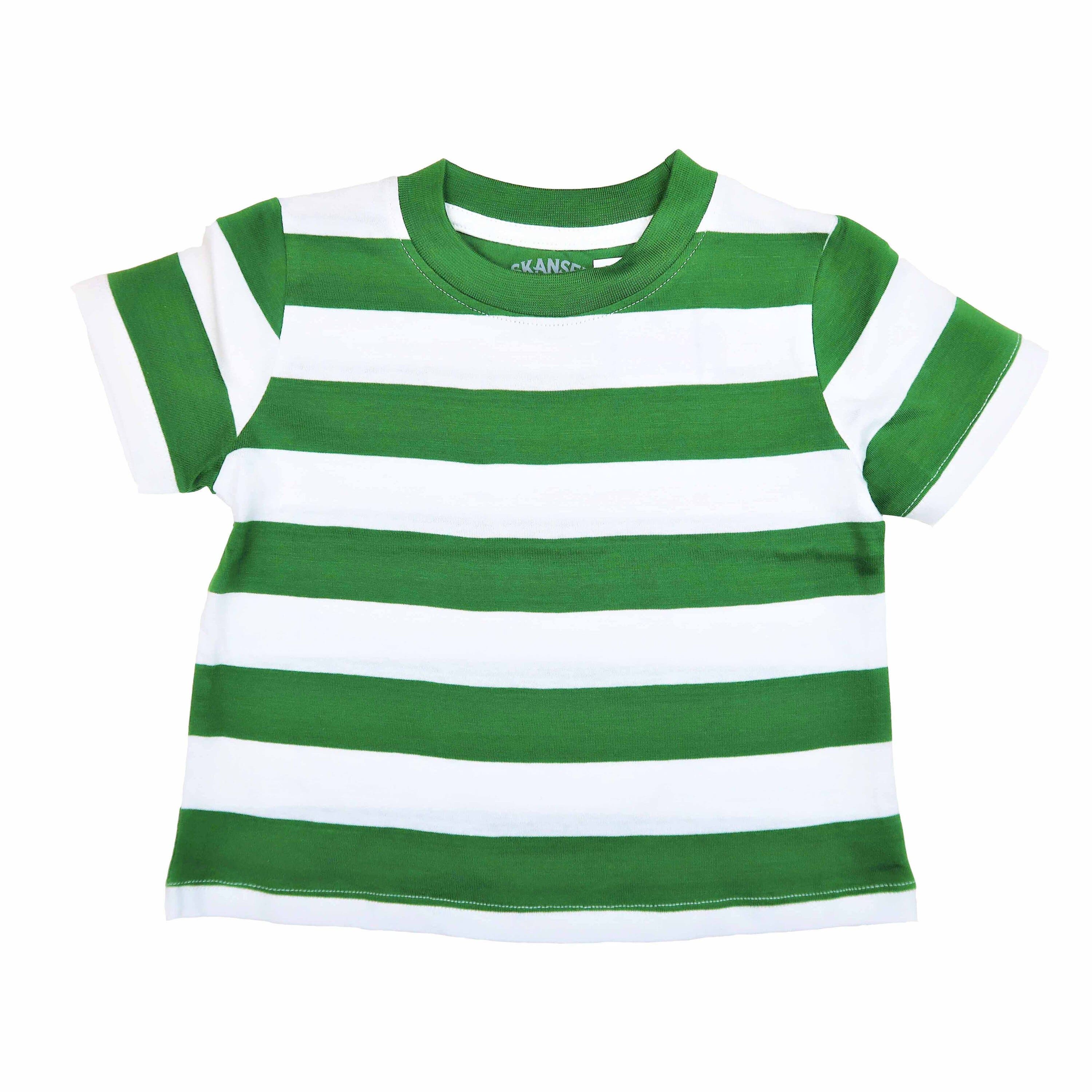 T-Shirt Randig Grön